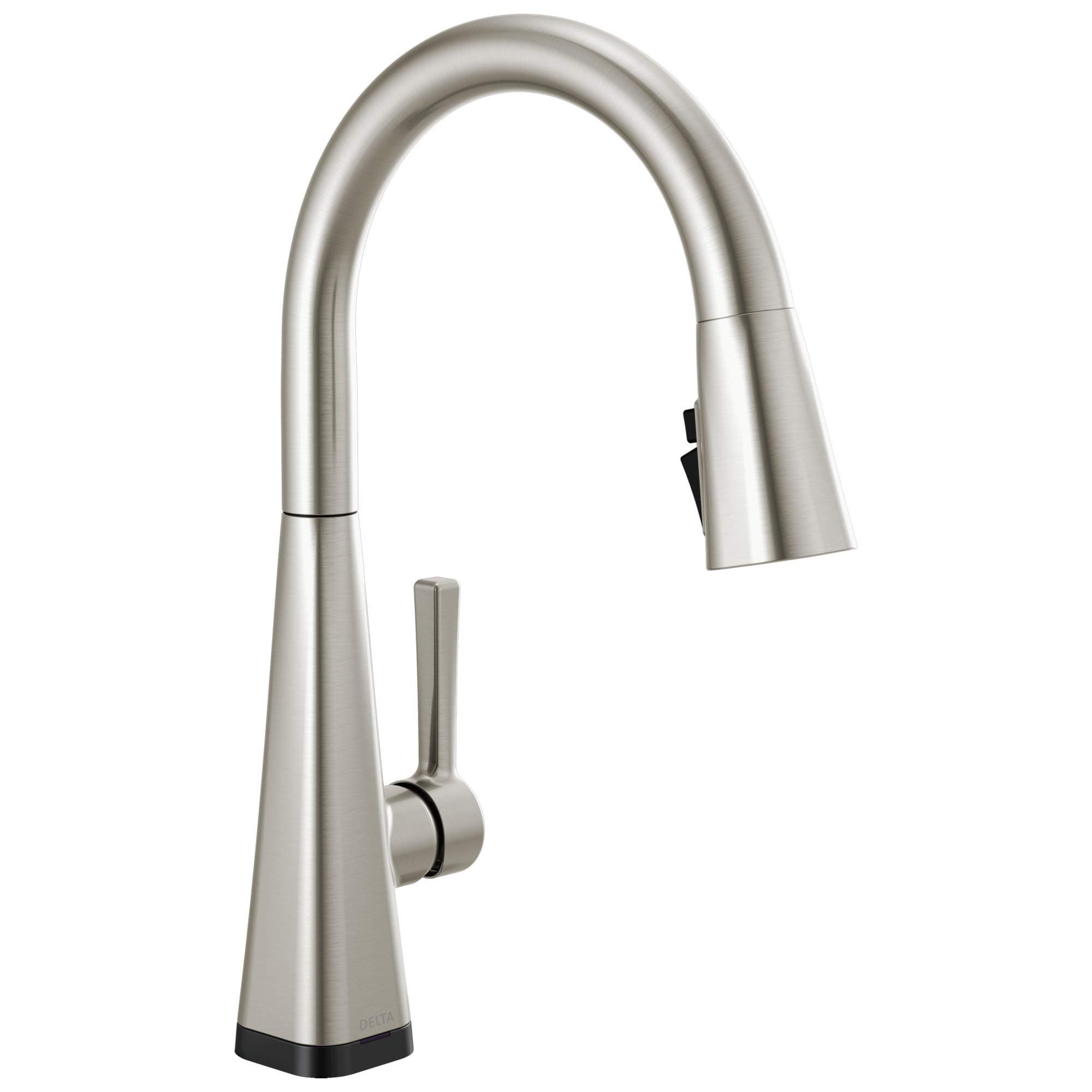 Faucet Lenta Single-Handle Touch Kitchen Sink Faucet with Pull Down Sprayer, Touch2O and ShieldSpray Technology, Magnetic Docking Spray Head, SpotShield Stainless 19802TZ-SP-DST