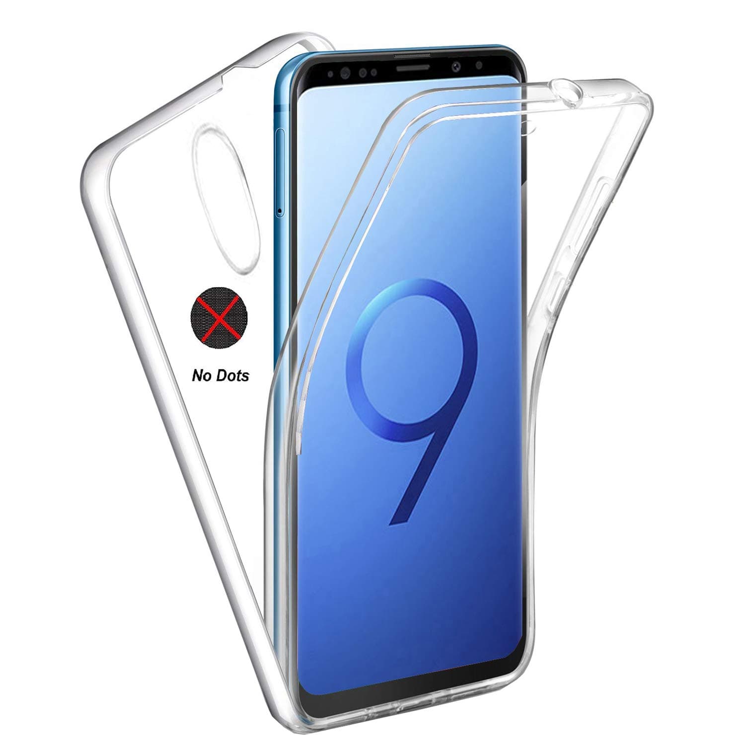 KP TECHNOLOGY Case for Galaxy S9 - (360 Front + Back Protection) Full Complete Protection For Samsung Galaxy S9 Gel Case (CLEAR)