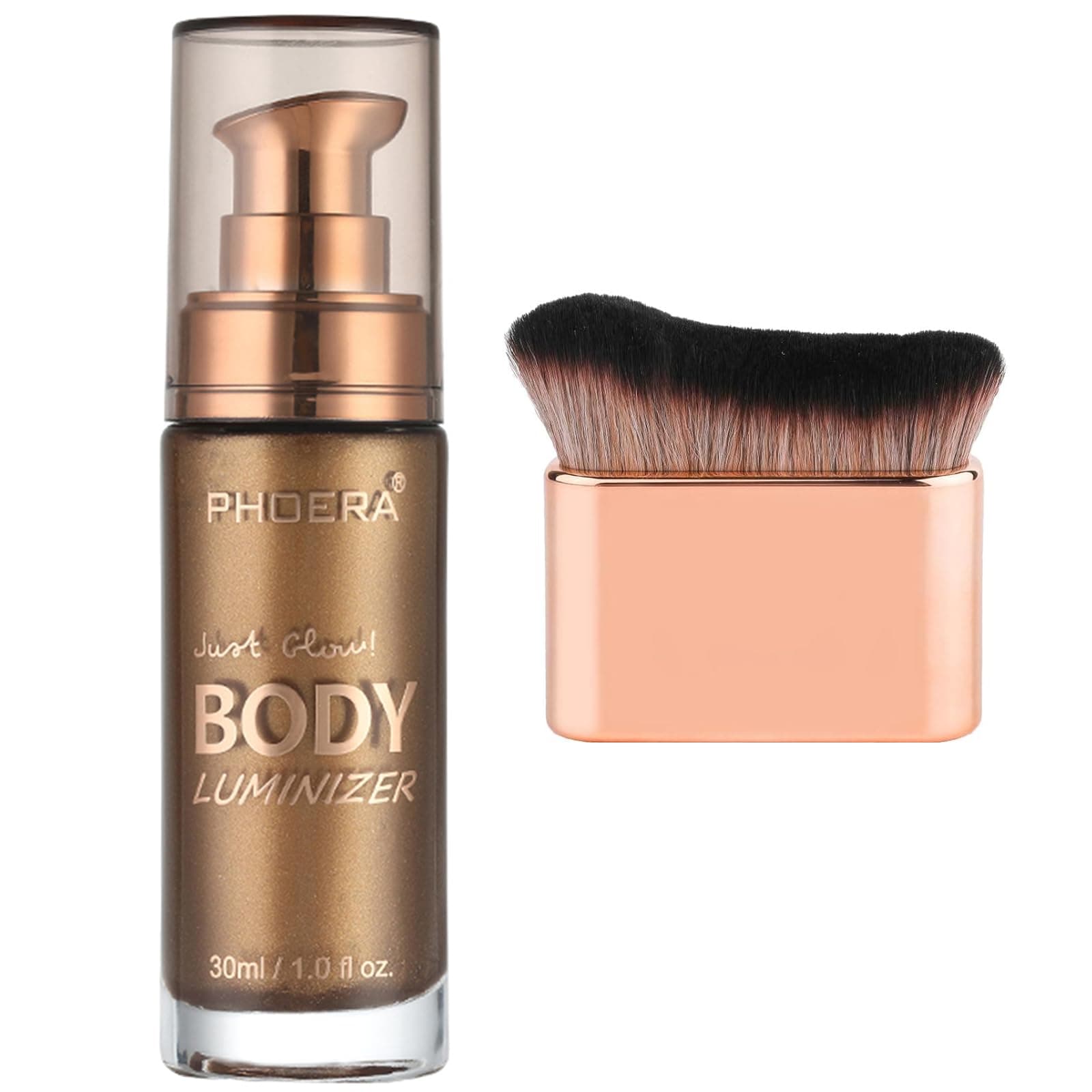 Hilareco Phoera Body Shimmer Luminizer, Waterproof Moisturizing And Glow For Face & Body, Radiance All In One Makeup, Illuminator, Highlighter 1Fl.Oz. (103 Glistening Bronze)