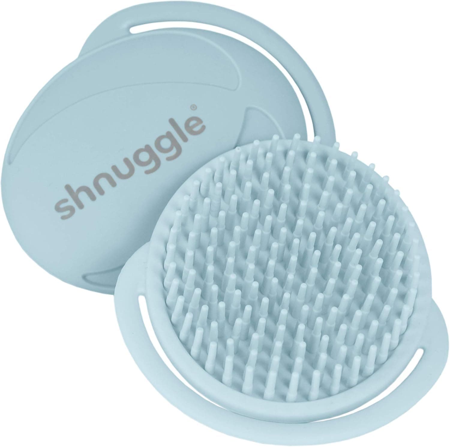 Shnuggle Cradle Cap Brush | Super Soft Silicone Baby Scalp Brush & Comb | Gentle Cradle Cap Treatment for Newborns | Baby Bath & Shampoo Accessory | Blue