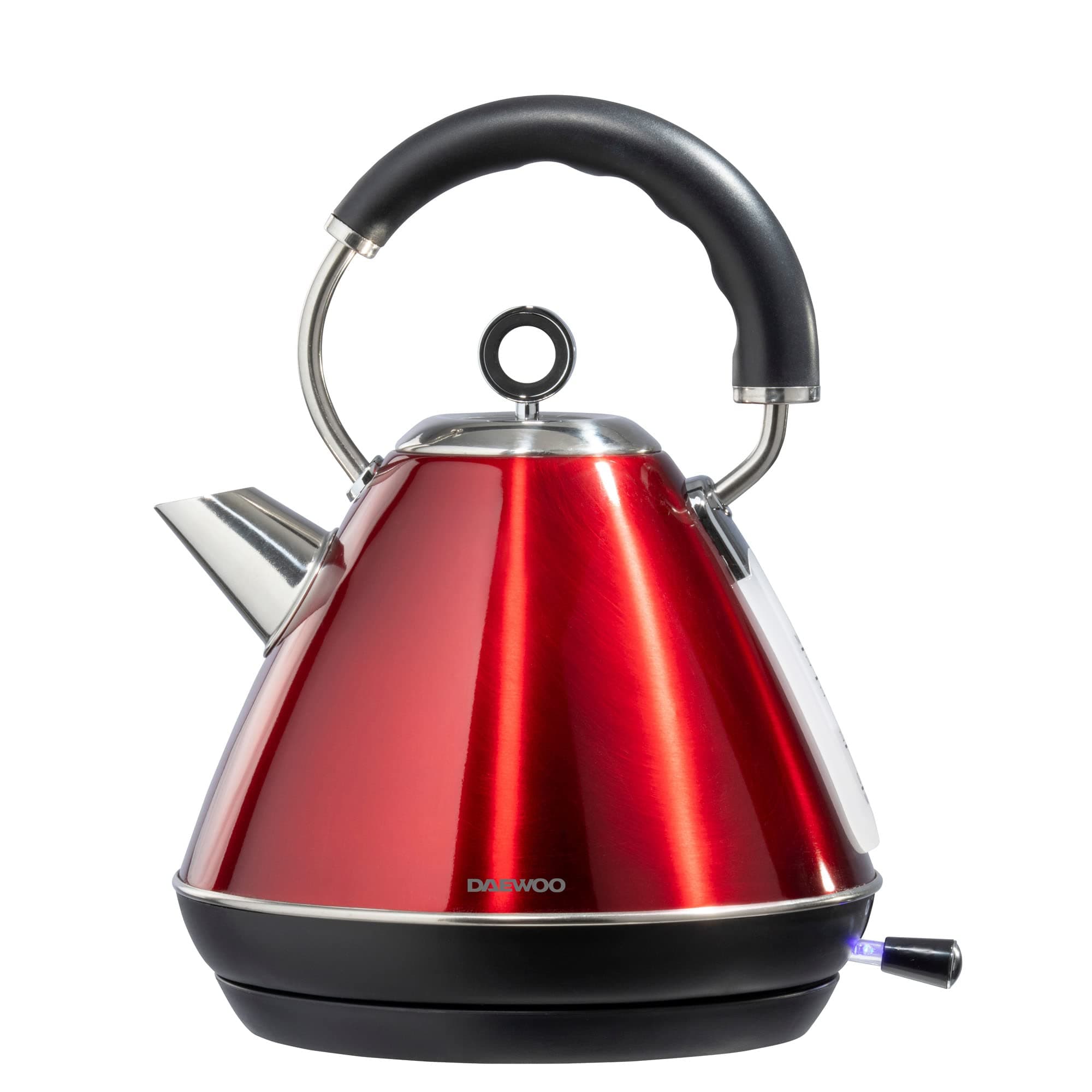Daewoo SDA1578 Kensington Pyramid Kettle, Stainless Steel, 3000 W, 1.7 liters, Red