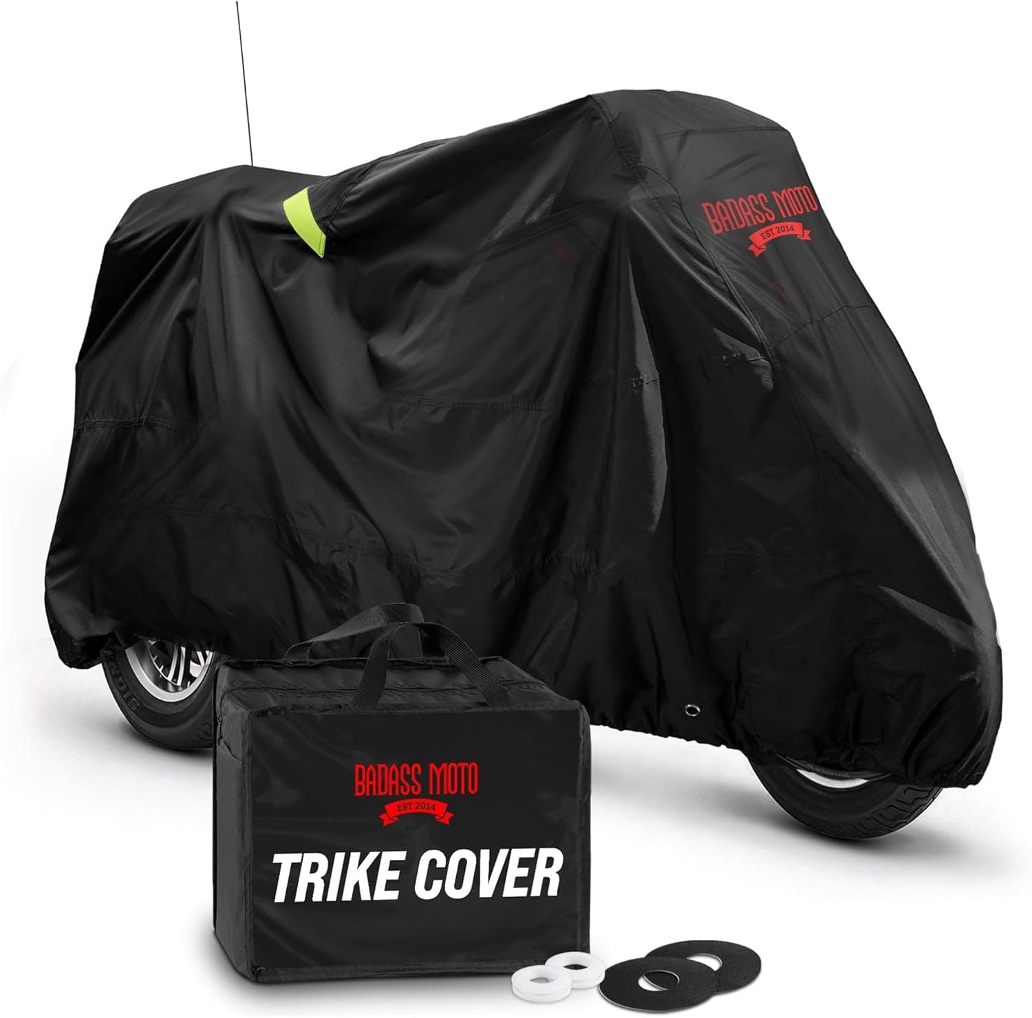 Fits Harley Davidson Trike Cover - Ultimate Heavy Duty Waterproof Motorcycle Cover Outdoor Storage for Tri Glide Ultra, HD Road Glide 3, Freewheeler - Triglide, Harley Trike Accessories