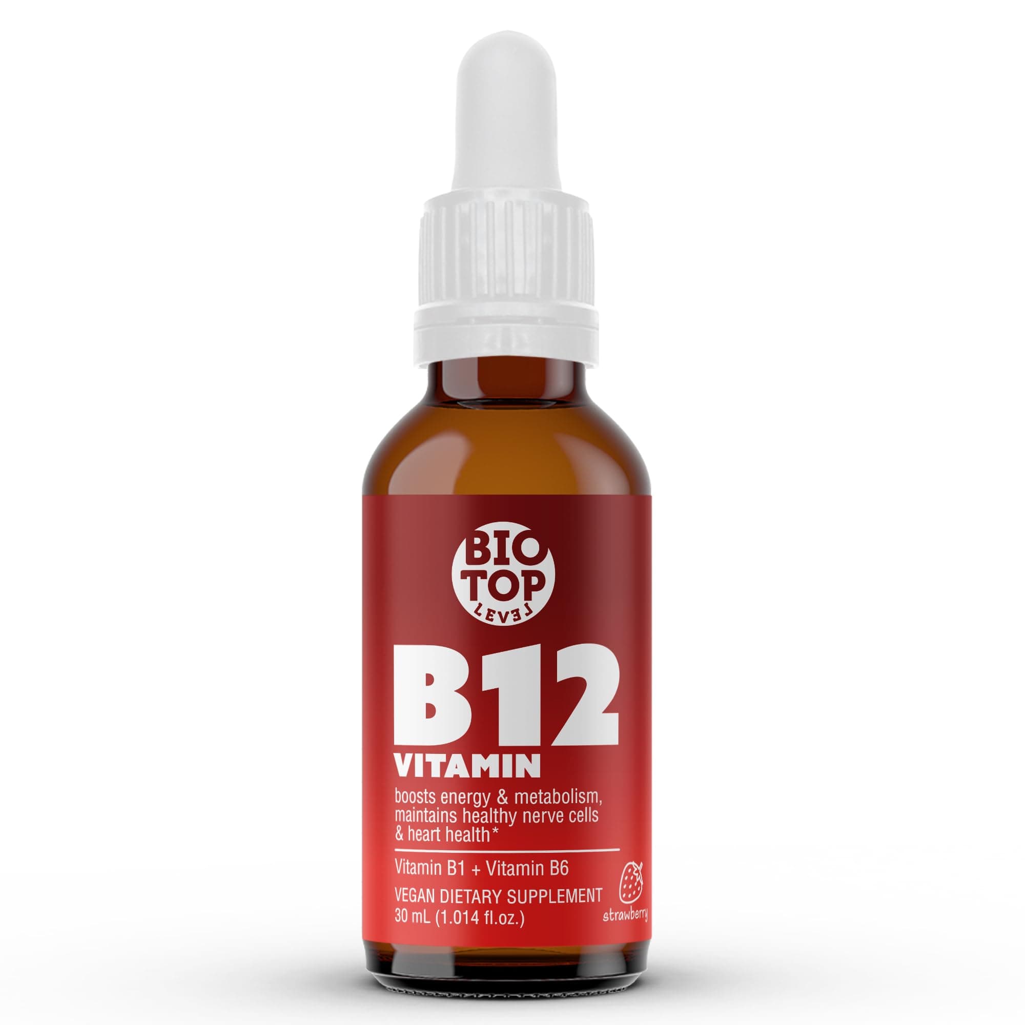 Vitamin B12 Liquid Sublingual Drops Plus B1-B6 in Fastest Absorption Way. Most Complete Formula to Support Brain Cells and Nerve Tissue, Enhance Red Blood Cell Function, Increase Energy and Metabolism