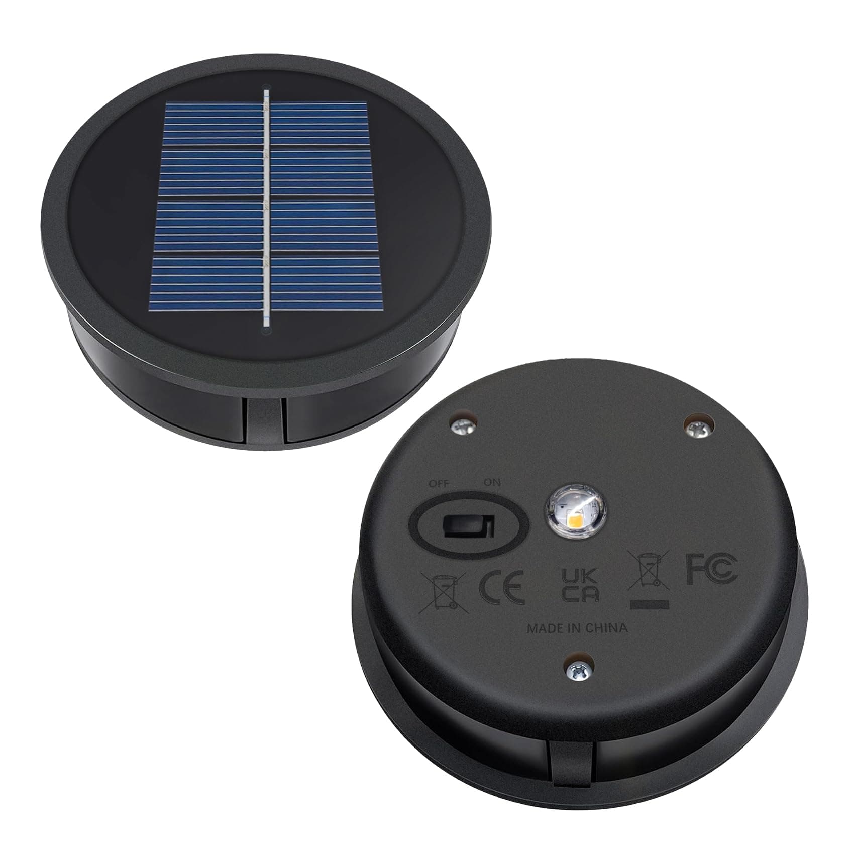 HOMEIMPRO AA 600mAh Solar Lights Replacement Top Parts, Solar Panel for Outdoor Garden Lanterns or DIY Solar Lantern Warm White LED (1Pack)