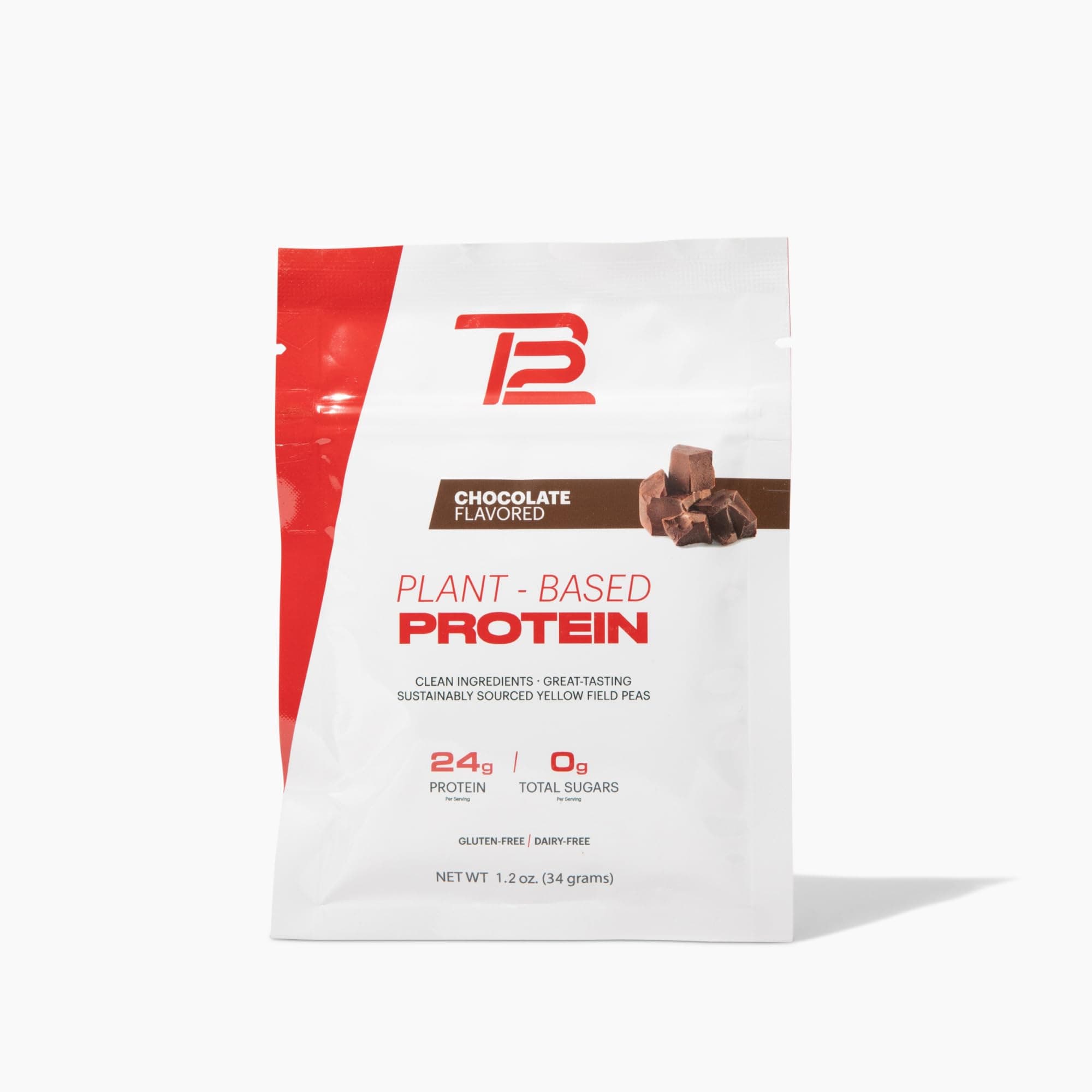 TB12 Plant Based Protein Powder by Tom Brady, 24g of Vegan Pea Protein, Low Sugar, Low Carb, Non-GMO, Keto Friendly, Paleo, Sugar Free, Chocolate Flavor (1.12 Ounce / 12 Pack)