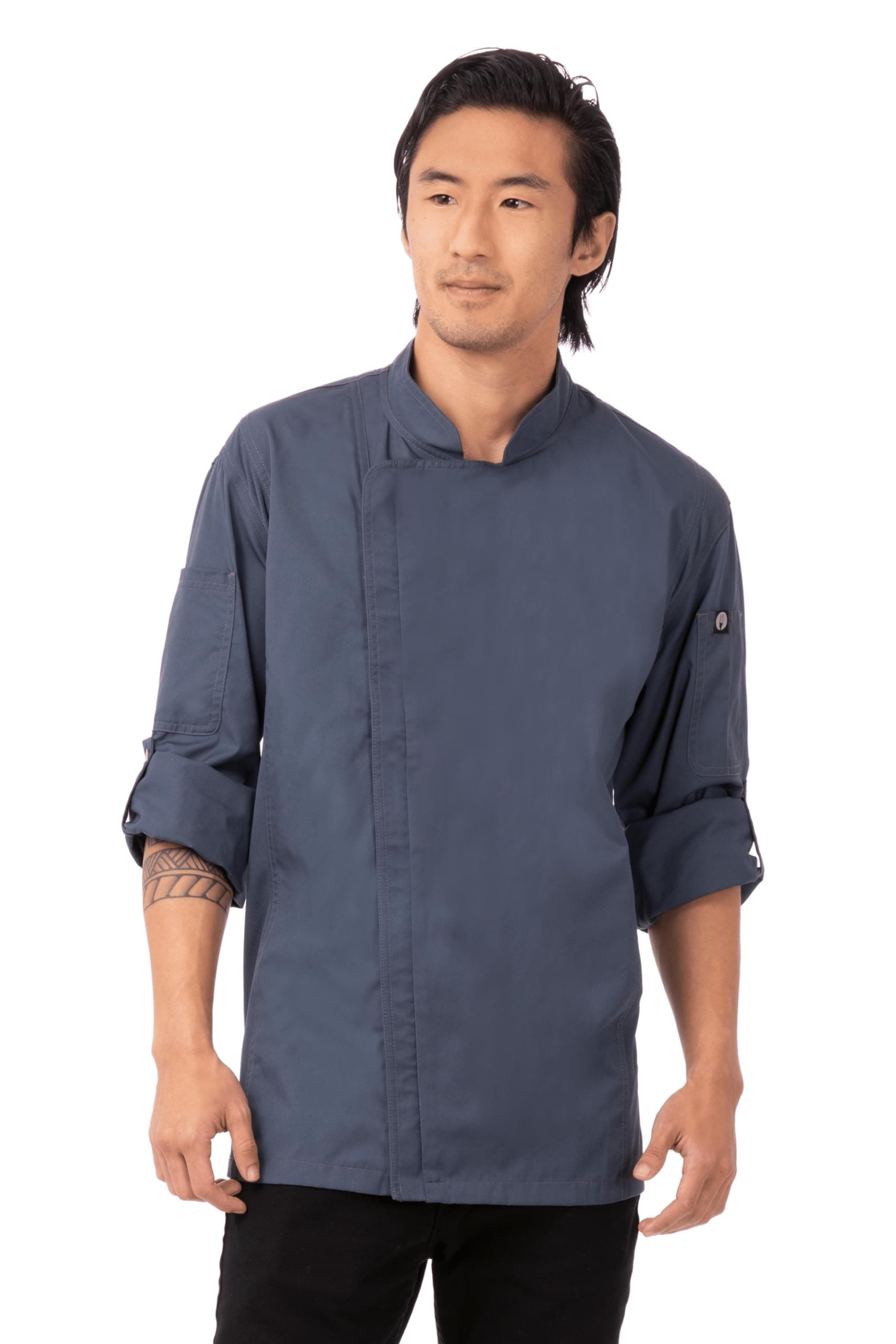 Men's Hartford Chef Coat, Blue, Large