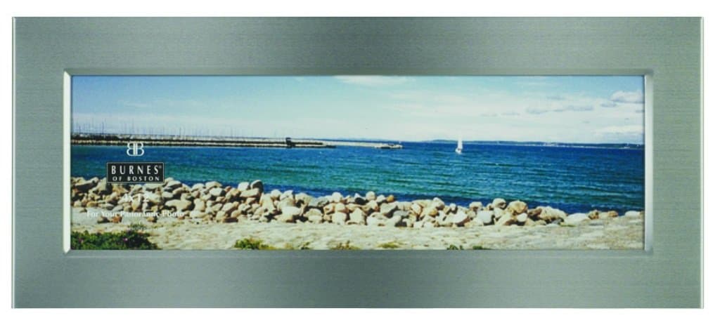 Burnes of Boston 104442 Mystic Silver Picture Frame, 4-Inch by 12-Inch
