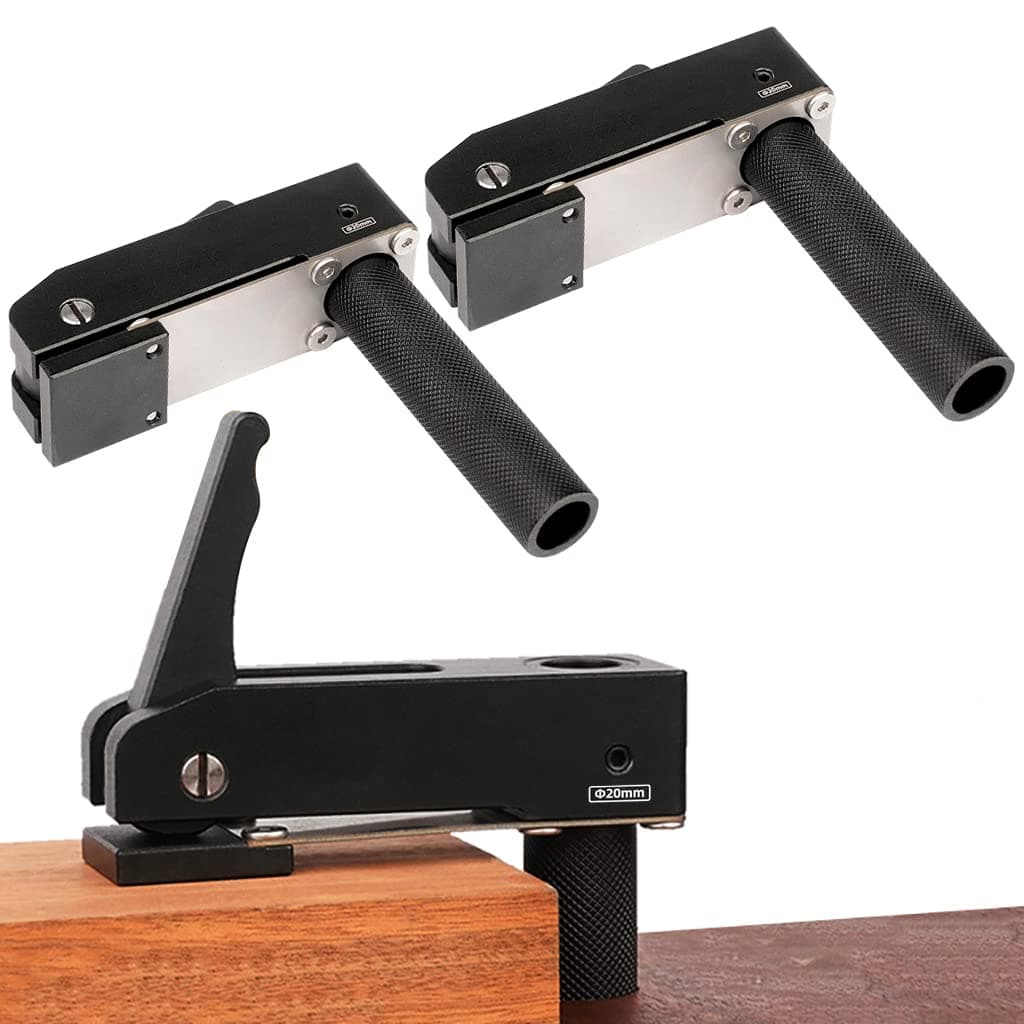 2PCS 20mm Hold Down Clamp 4/5" Tool Bench Dog Clamps for Woodworking, Quick Clamps Aluminum Alloy and Stainless Steel, 3 Model Woodworking Clamps
