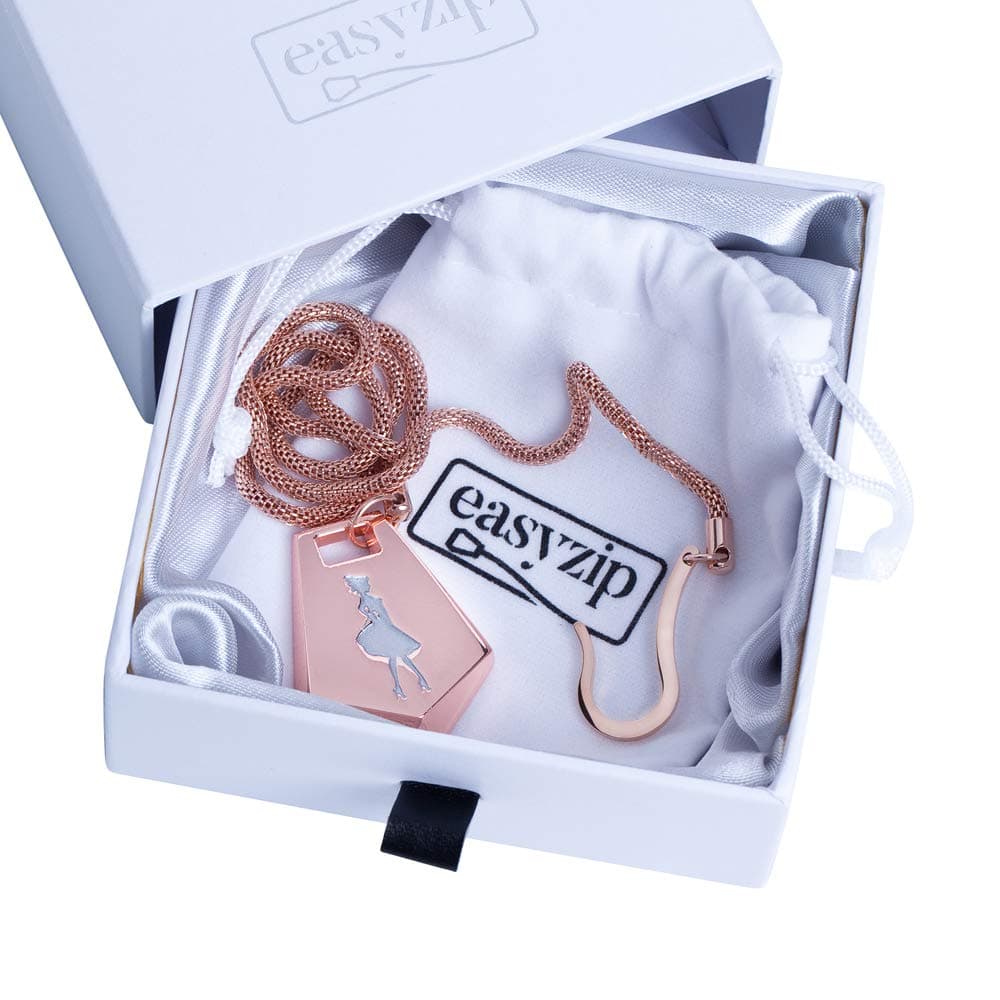 Zipper Hook Helper: Dress & Unzip Yourself - Zip up and Down with Tight Dresses - Easy Zip Aid Puller - Best Quality Product with Designer Jewelry (Zipper Hook Helper Gift Boxed)