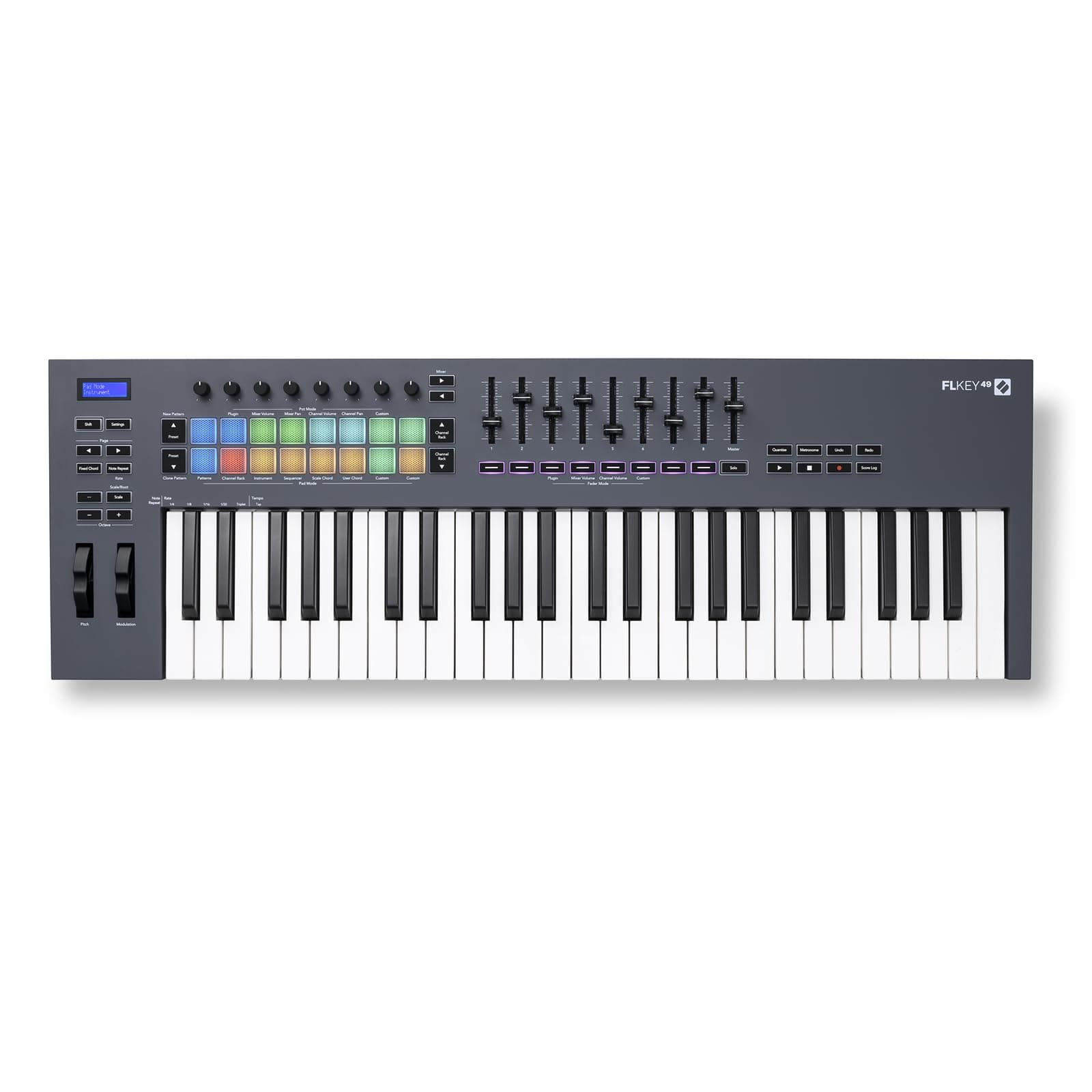 FLkey 49 MIDI Keyboard - Seamless FL Studio Integration with Chord Mode and Scale Mode. All the software you need for Music Production