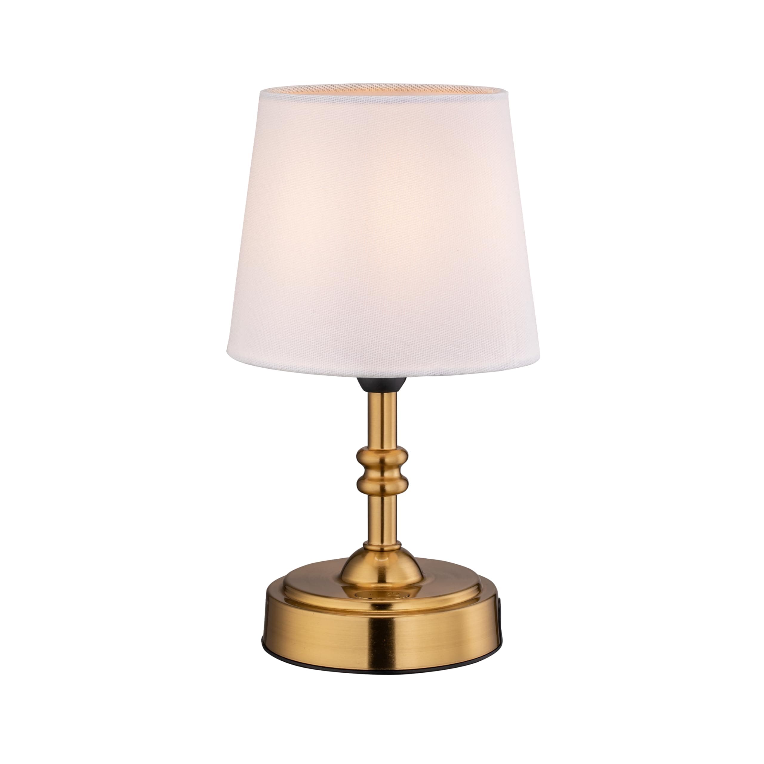 O'Bright Seraph Mini Wireless LED Table Lamp with Dimmer, Built-in Rechargeable Battery, 3-Level Brightness, Patio Table Lamp, Bedside Lamp, Ambient Light for Restaurant, Antique Brass