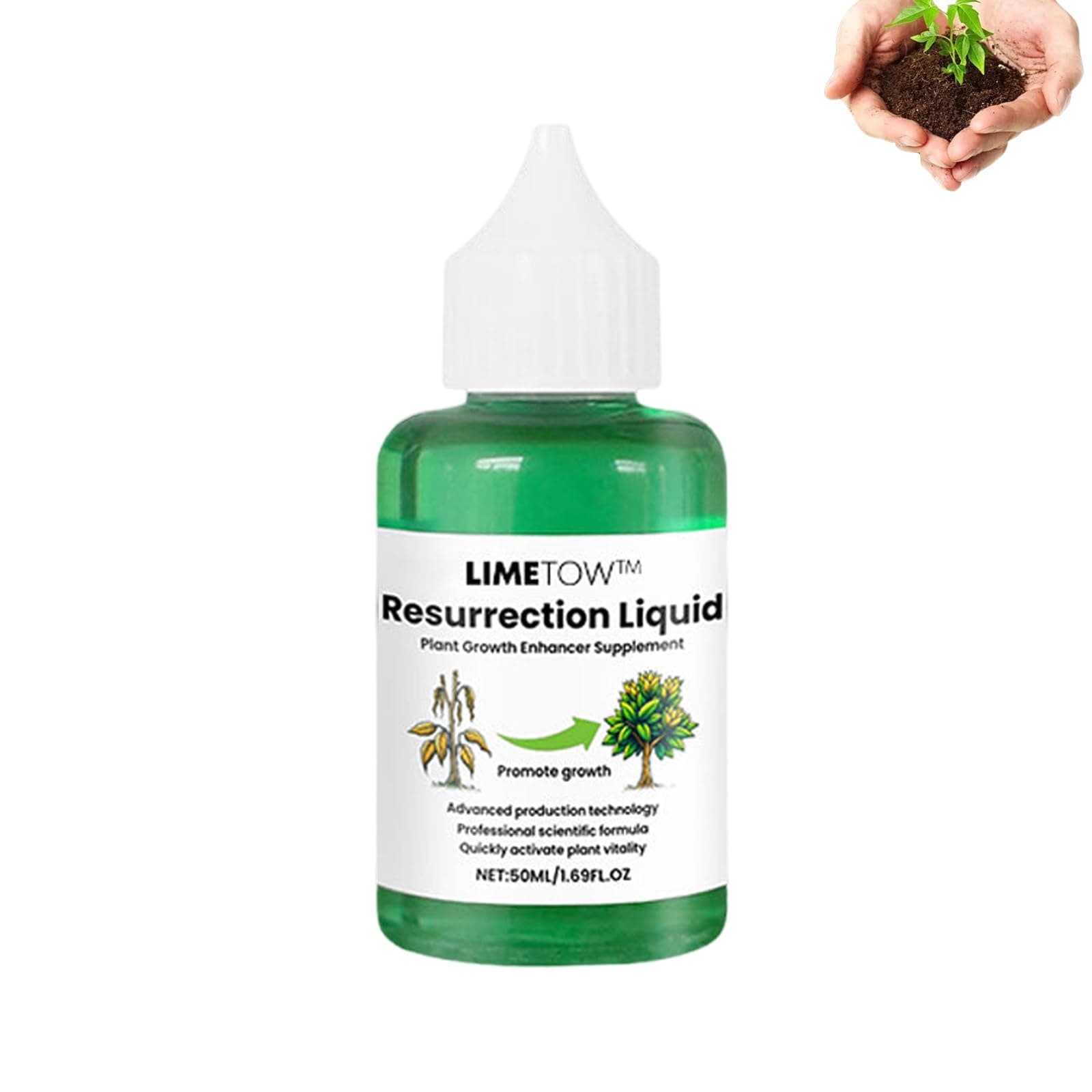 LIMETOW Plant Resurrection Liquid – Plant Growth Enhancer, Limetown Phyto Vitamin Solution, Rooting Hormone, and Liquid Fertilizer for Seedlings and Cuttings (1 Bottle)