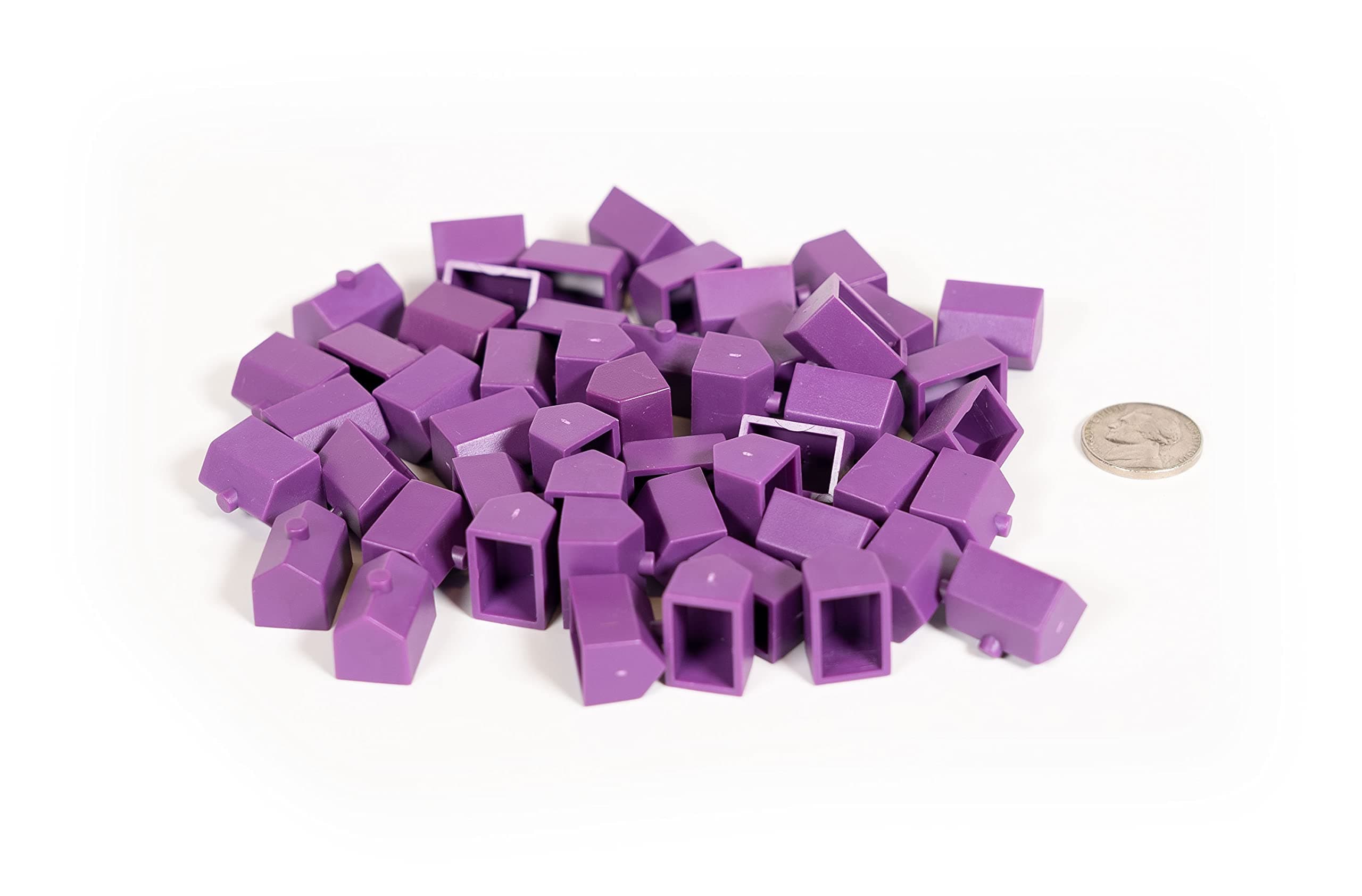 Plastic Hotels: Purple Board Game Replacement Hotel (Colored Miniature Town and City Buildings)