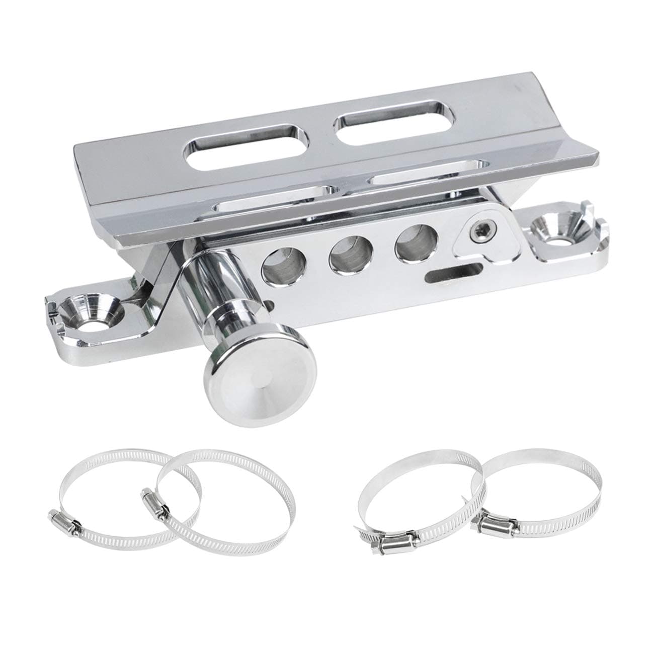 Chrome Quick Release Roll Bar Fire Extinguisher Mount Holder Bracket 6061-T6 Billet Aluminum Compatible with for Jeep Wrangler UTV Polaris RZR Ranger Can-Am Maverick ATV