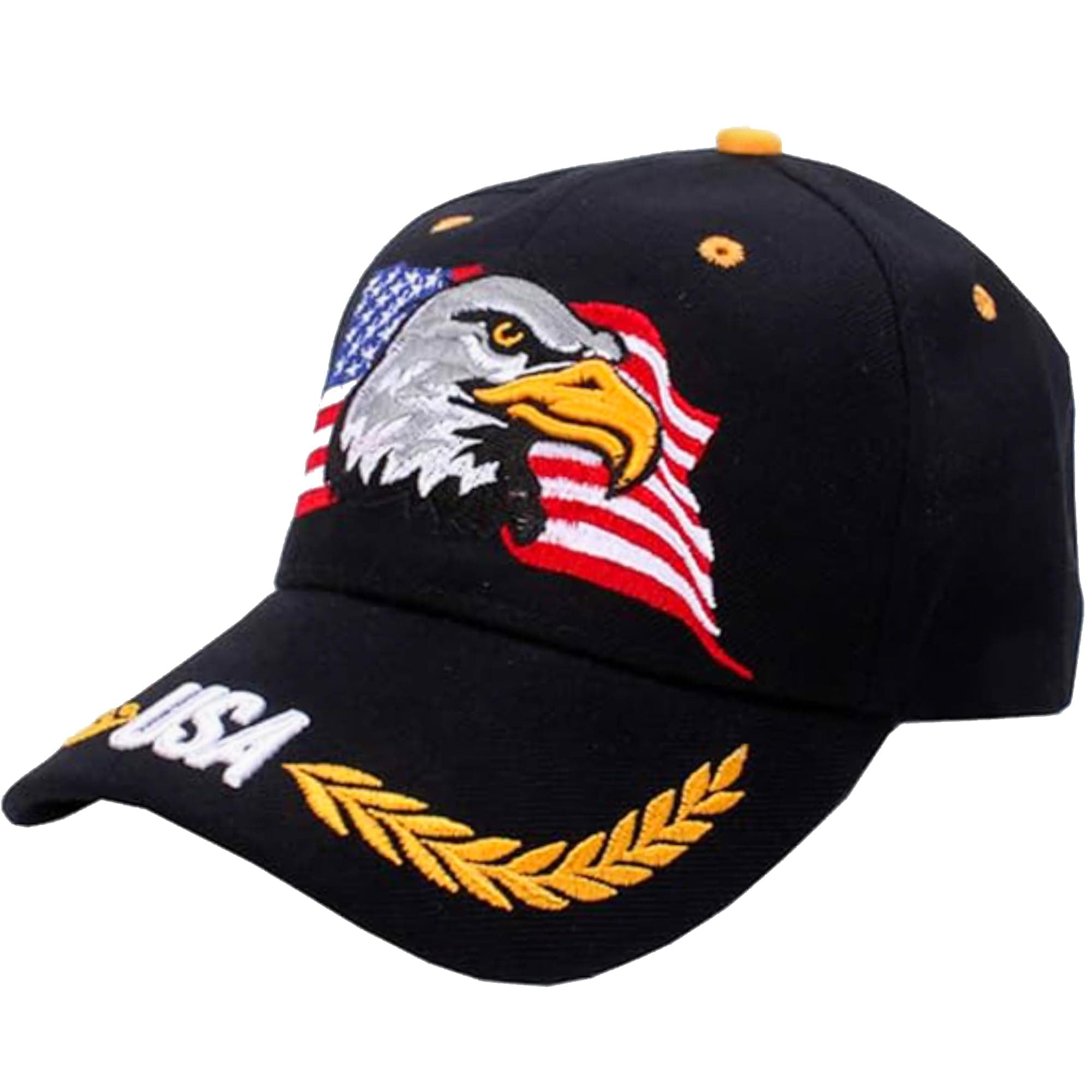 USA-Flag Eagles-Hat American Baseball-Cap Embroidered