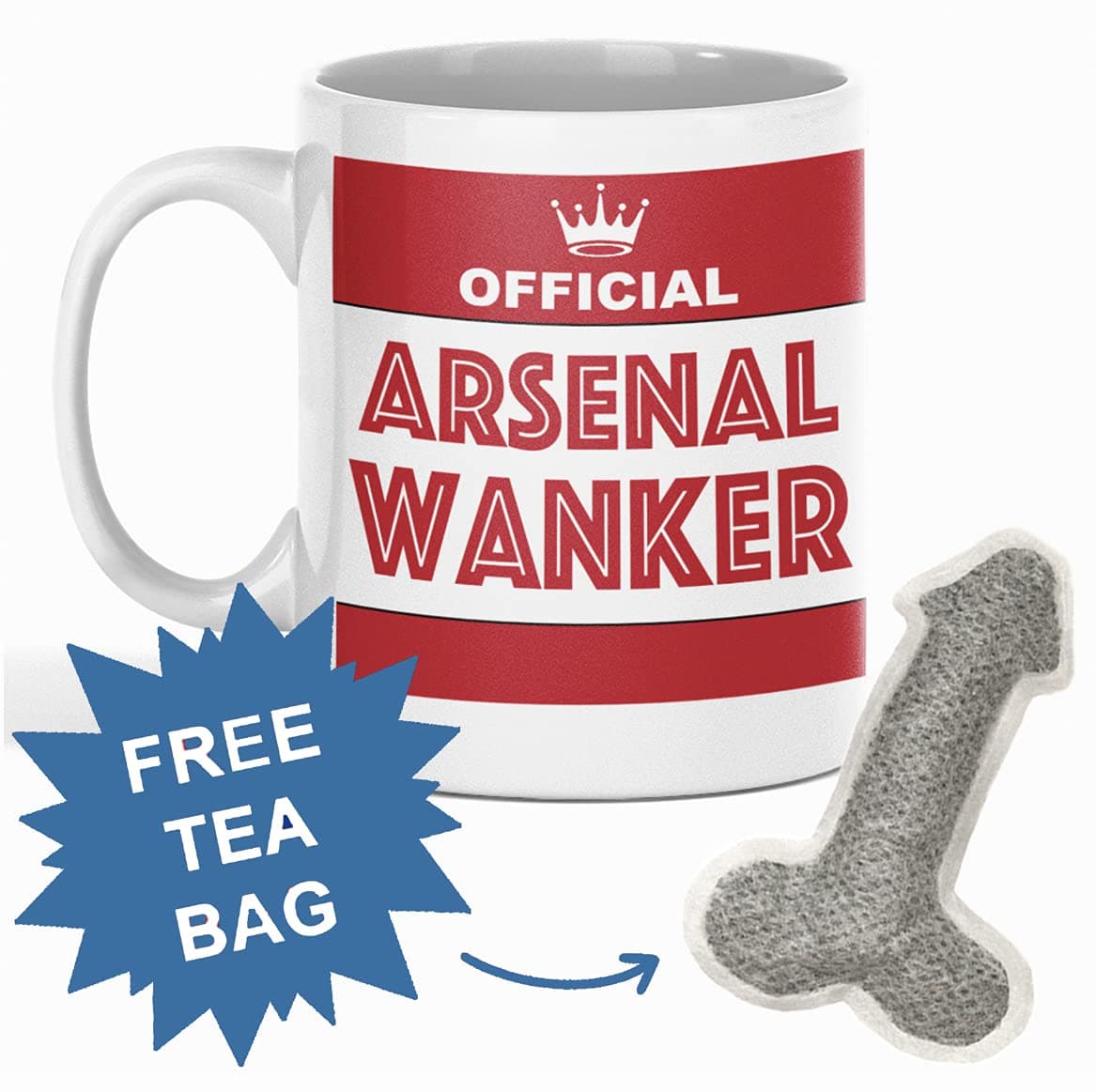 Football Rival Mug – Arsenal Banter Gift – Funny Office Mug Ceramic Coffee Cup Premier League Gooners Secret Santa Birthday Dad Boss Uncle Cheeky Novelty Cup for Him or Her