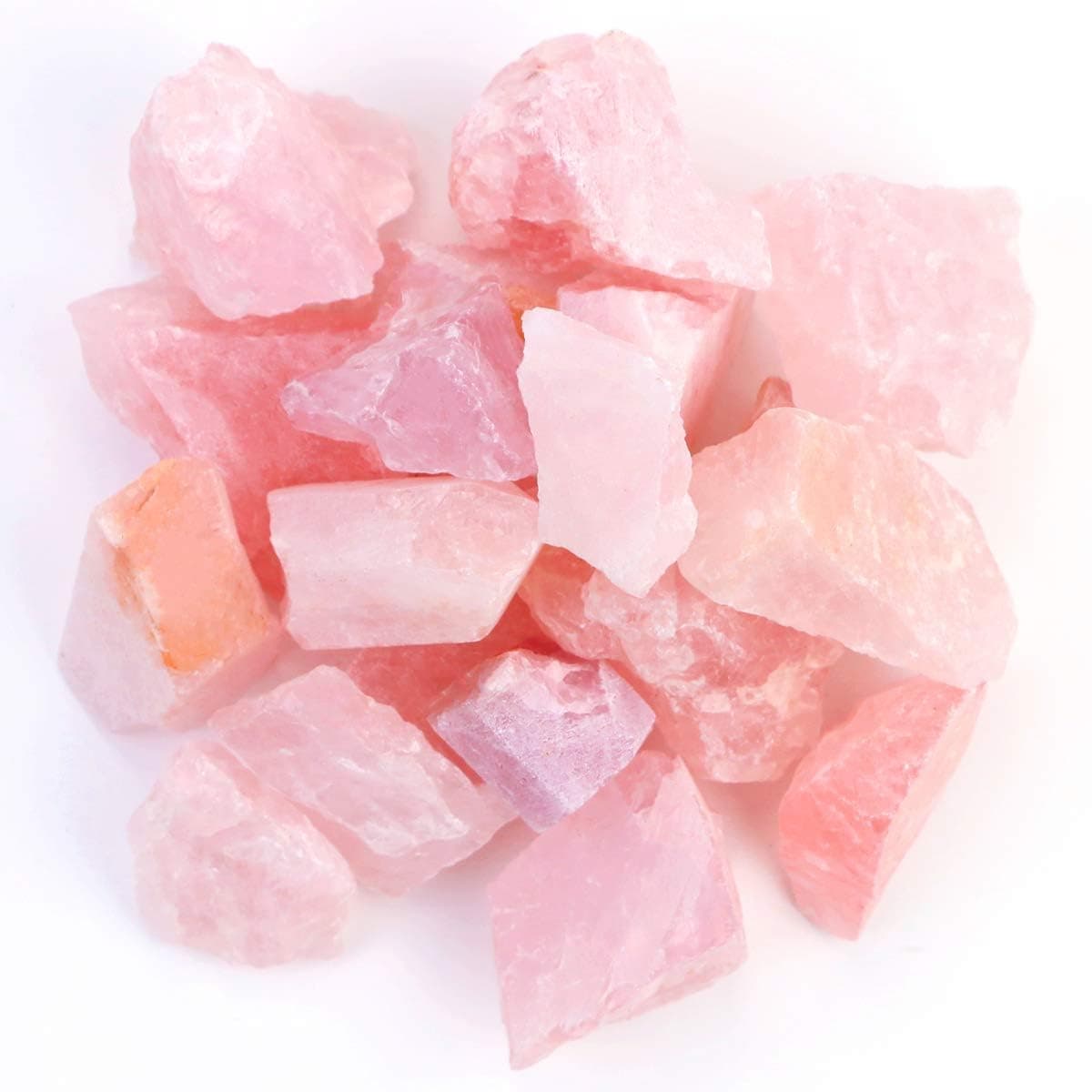 FIREBOOMOON 2lb/950g Rough Natural Rose Quartz Crystal Raw Stone Gemstone Crystal Rock for Cabbing,Tumbling,Cutting,Polishing,Lapidary,Wire Wrapping,Healing Reiki,Jewelry Making,Home Decoration(Pink)