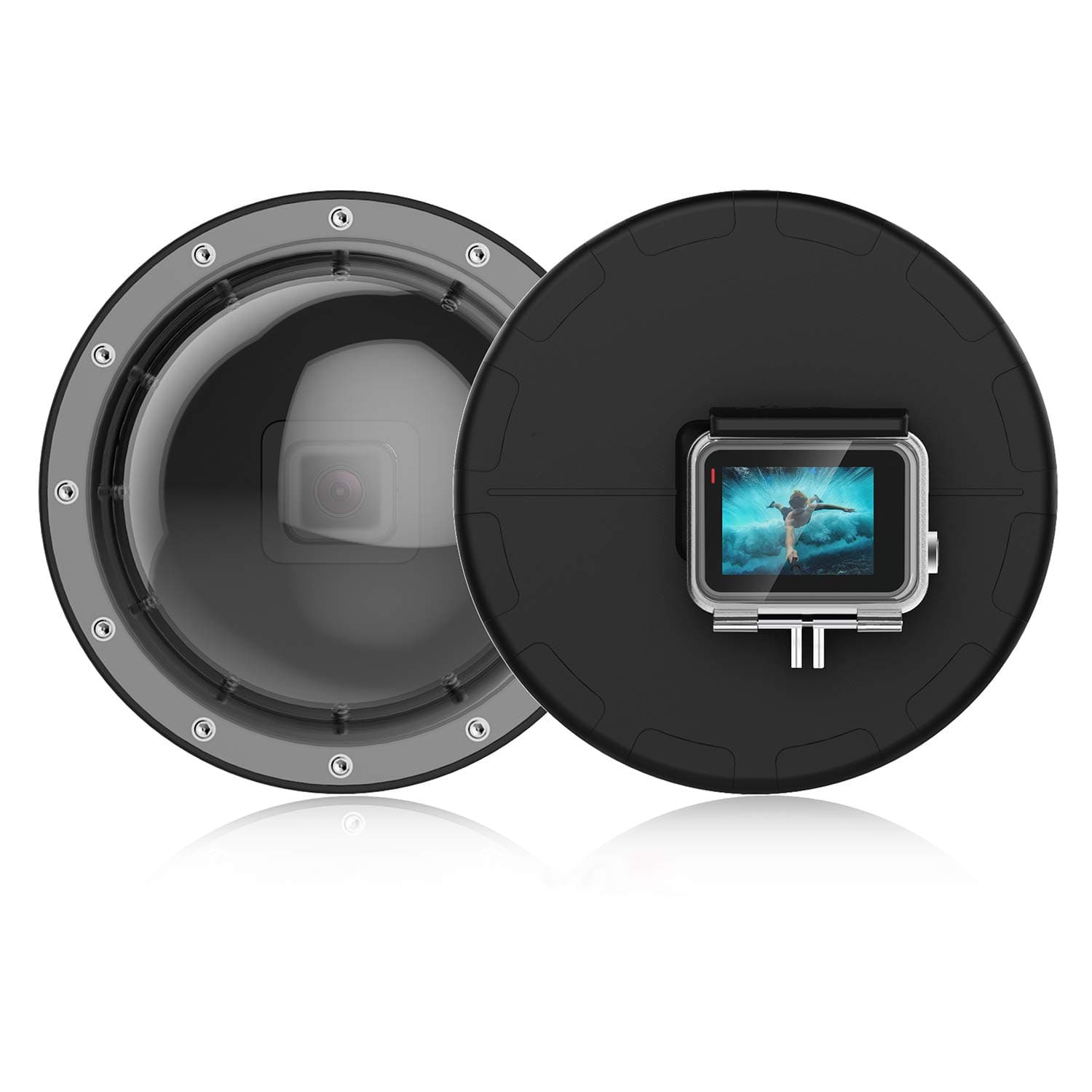 SuptigDome, Dome Port, Underwater Dome Compatible for GoPro Hero 7 Black Hero 6 Hero 5 Hero 2018, Waterproof 98ft (30 Meters)