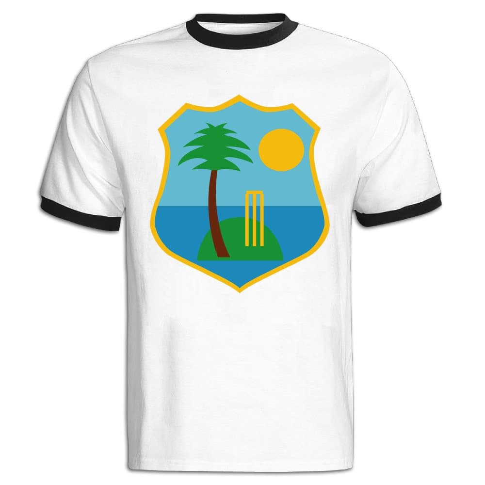 West Indies Cricket Flag Men's Baseball T Shirt Black