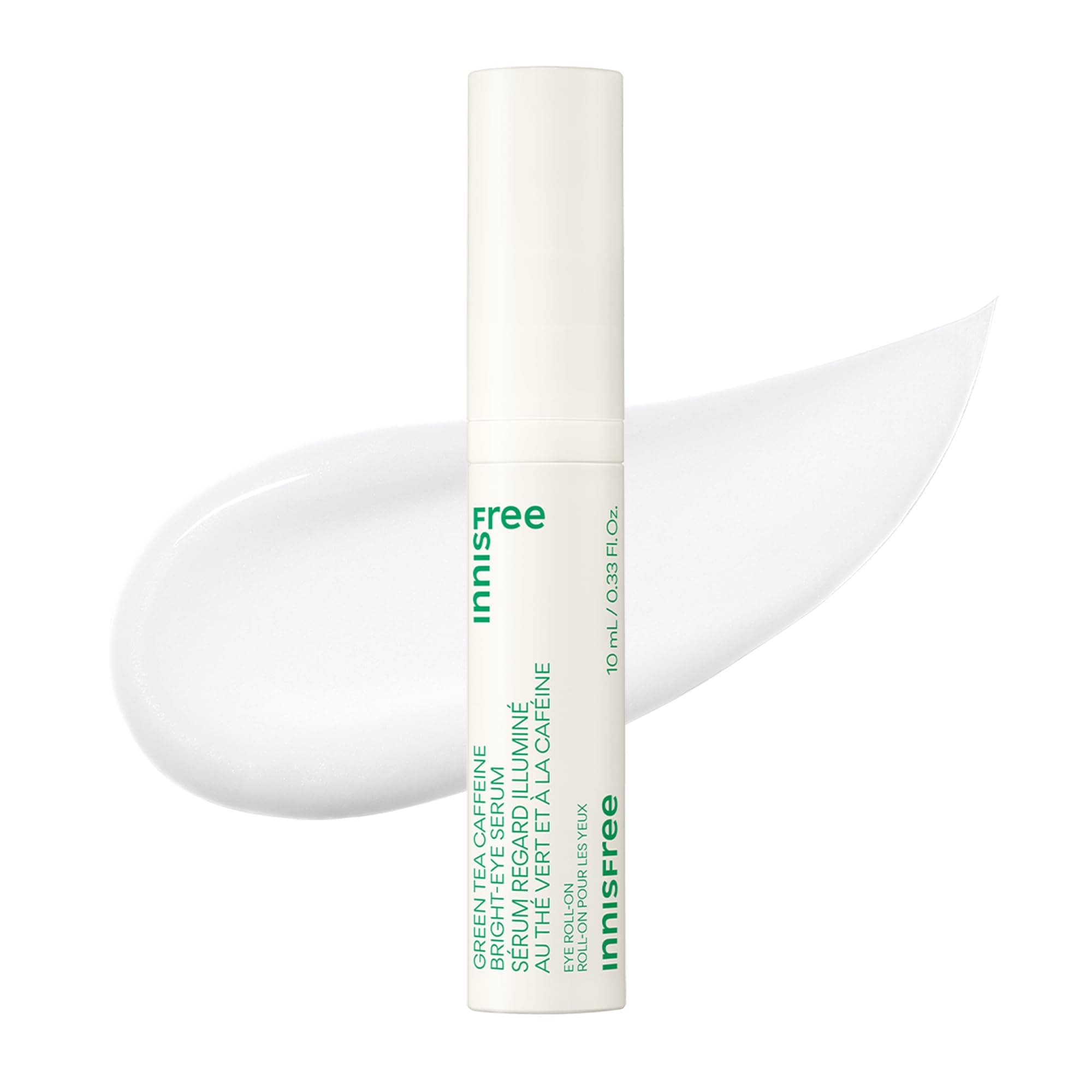 Green Tea Caffeine Bright-Eye Serum with Niacinamide, Cooling Korean Eye Roll On Serum, Hydrating Eye Cream (Packaging May Vary)
