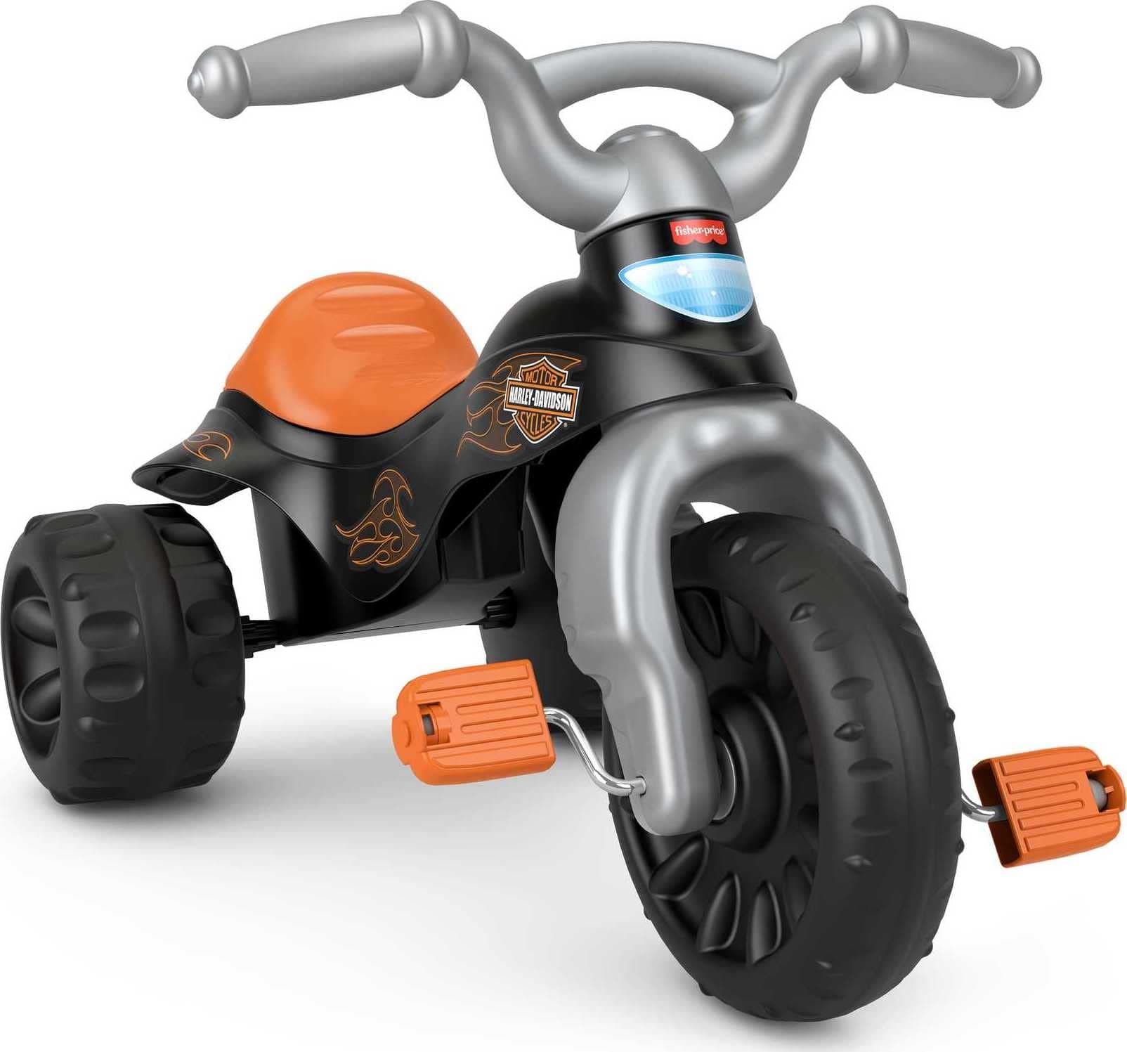 Harley-Davidson Toddler Tricycle Tough Trike Toy Bike with Handlebar Grips & Storage for Preschool Kids Ages 2+ Years (Amazon Exclusive)