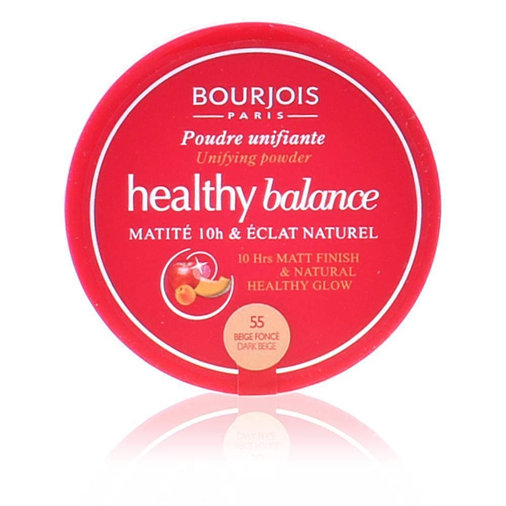 Bourjois Healthy Balance Unifying Compact Powder for Women, 55 Beige Fonce, 0.32 Ounce