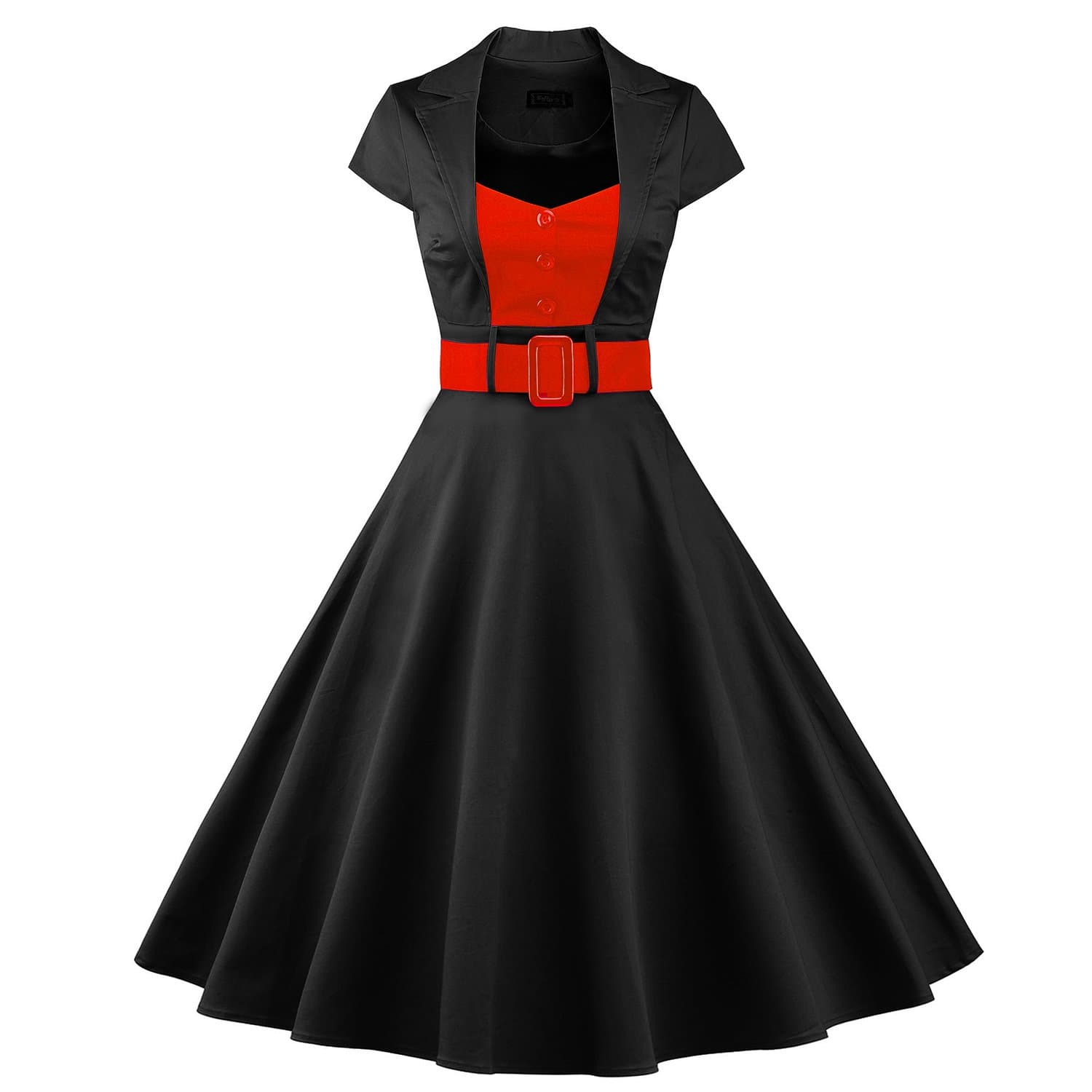 iLover Women's Classy Vintage Audrey Hepburn Style 1940's Rockabilly Evening Dress
