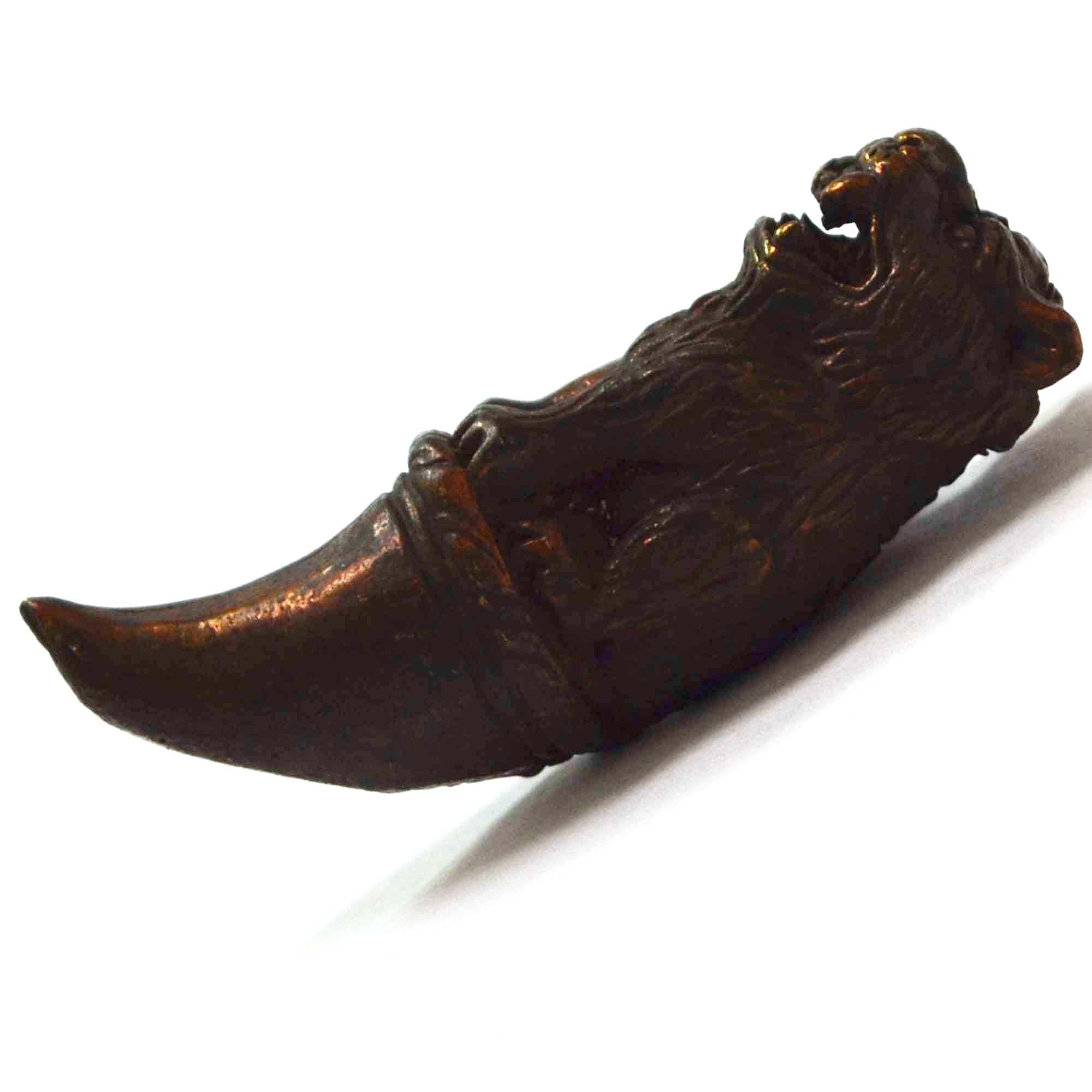 Thai Amulets Jewelry Magic Year 1974 B.E.2517 Tooth Tiger Superpower Lp Tim Amulets