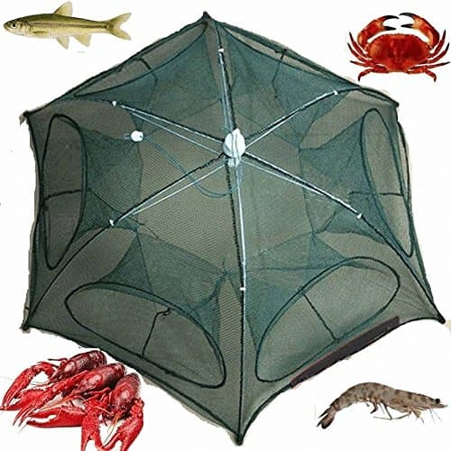 Folding Fishing Net, Trap Cast Dip Cage Fishing Bait for Catching Minnow Crawfish Shrimp