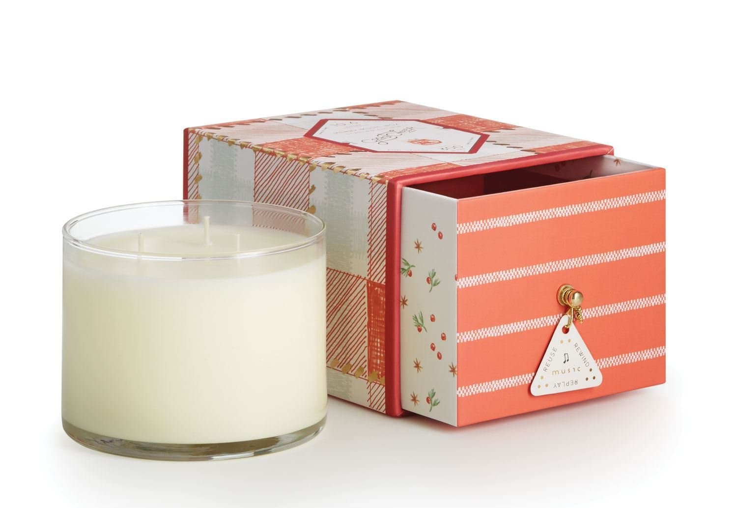 Illume Good Cheer, Music Box Glass Candle 10.6 Ounces