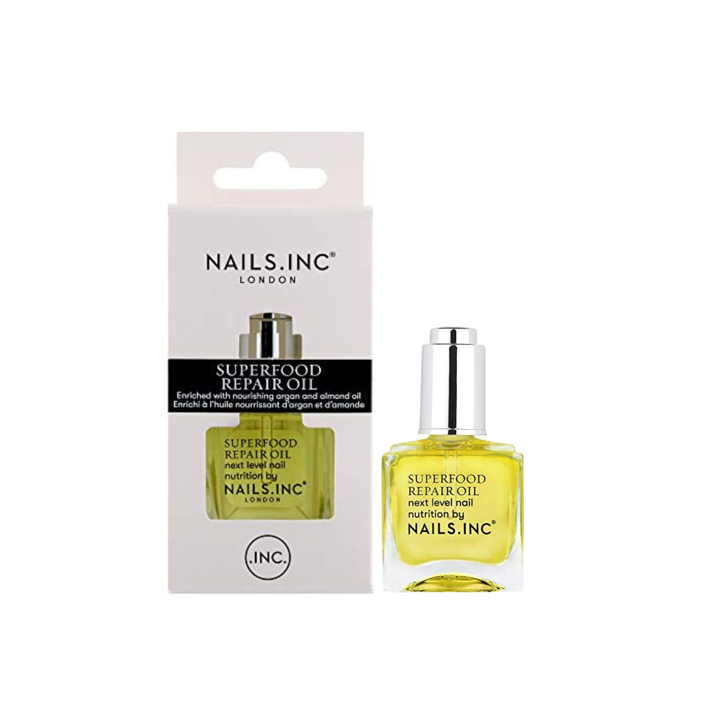 Nails.INC Superfood Repair Oil Next Level Nail Nutrition Treatment Duo, Vitamin E Infused, Nourishing Oils Hydrate, Moisturizing to Promote Cuticle Health
