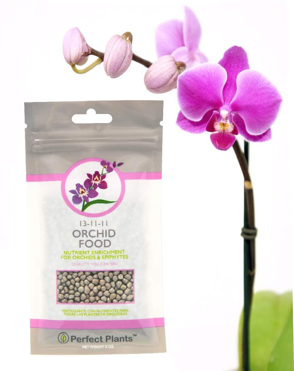 Orchid Food by Perfect Plants - Resealable 5oz. Bag - Bloom Booster for All Orchid Types - Nutrients for a Healthy Phalaenopsis