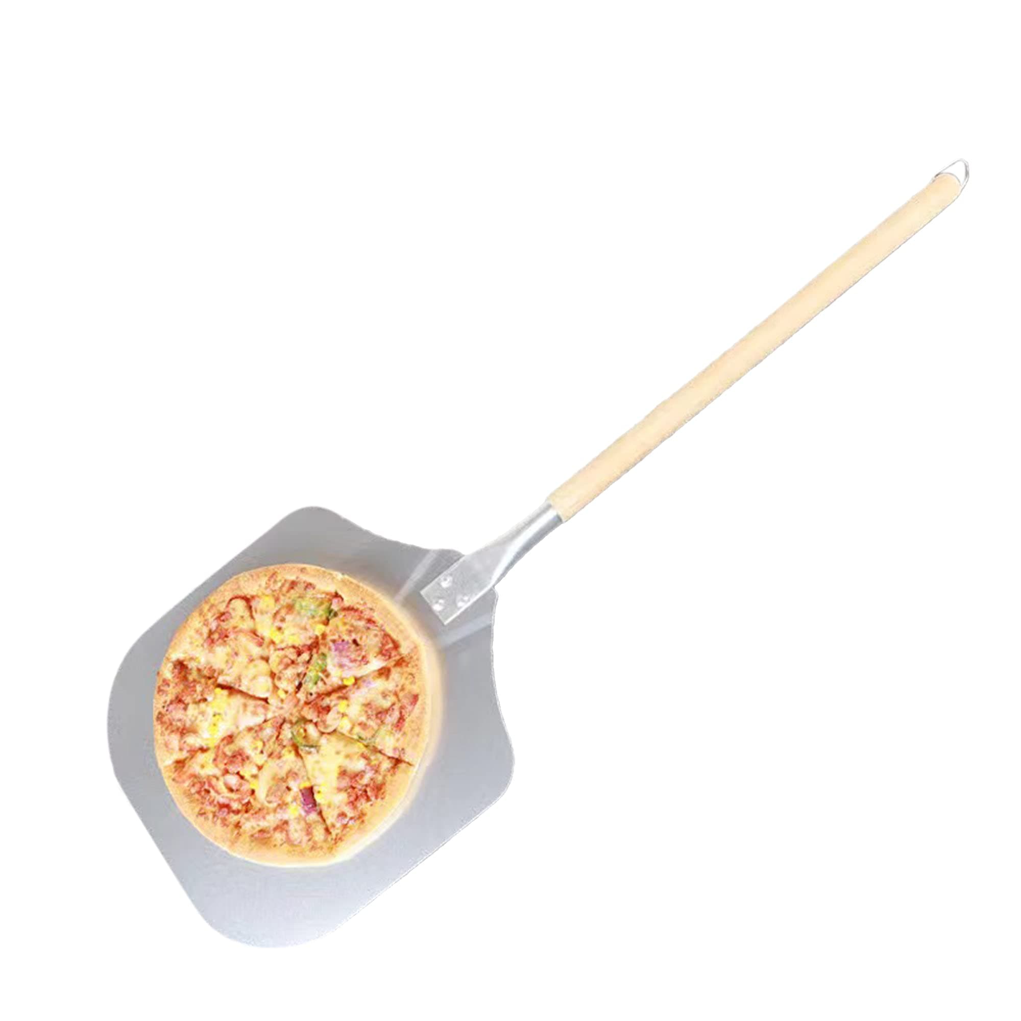 Pizza Turning Peel with 19 inch long wood handle, Pizza Turner, Turning Pizza Peel, Pizza Paddle, Pizza Spinner, Pizza Spatula, Pizza Oven Accessories, girador de pizzas