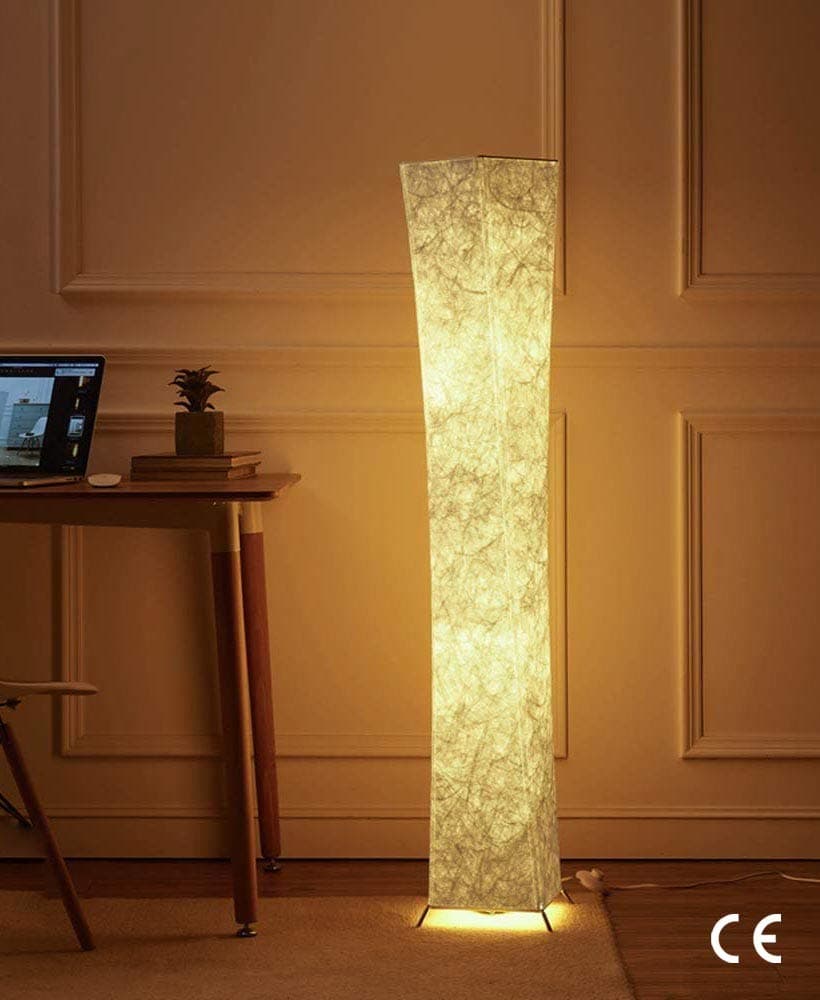Standard Lamp, Deessin Modern Design Fabric Soft Lighting Floor Lamps for Living Room and Bedroom - 20×20×132cm