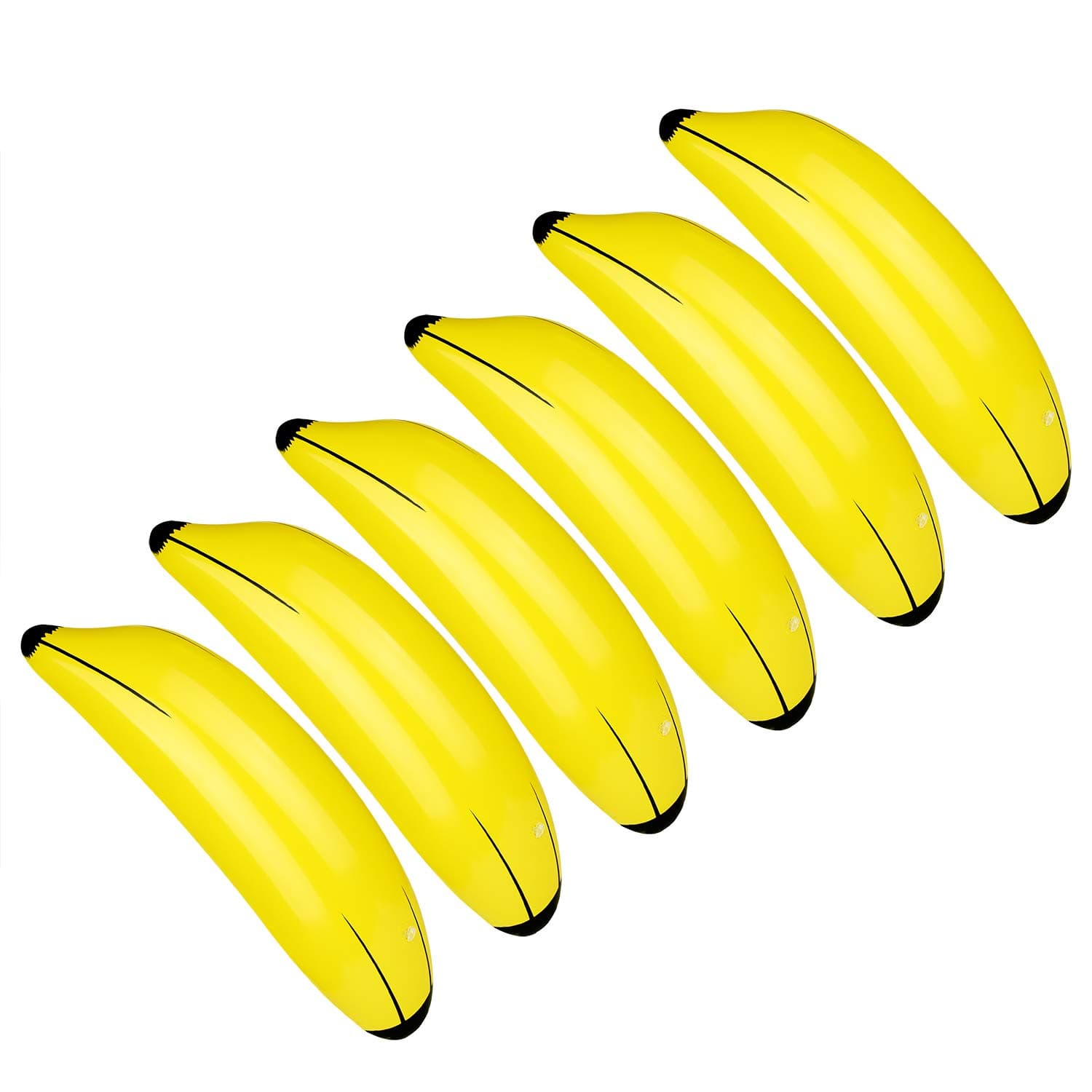 TUPARKA 6 PCS Inflatable Bananas Yellow Pool Toys for Luau Hawaii Party Decoration