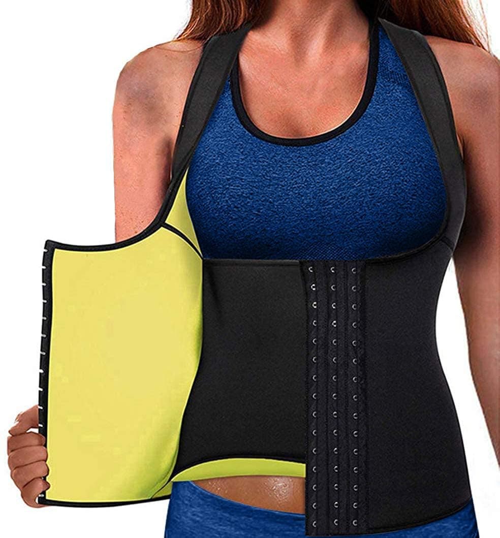 SYOSIWaist Trainer Women, Corset Waist Trainer Body Shaper Tummy Control Sports Fitness Vest for Weight Loss Body Slimming Sports Fitness Workout Plus L Size Corset