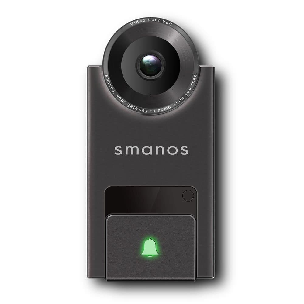 smanos DB-20 Smart Video Doorbell, APP Controlled with 178⁰ Wide Angle View and 1080p Camera, Works with K1 Smart Home Kit