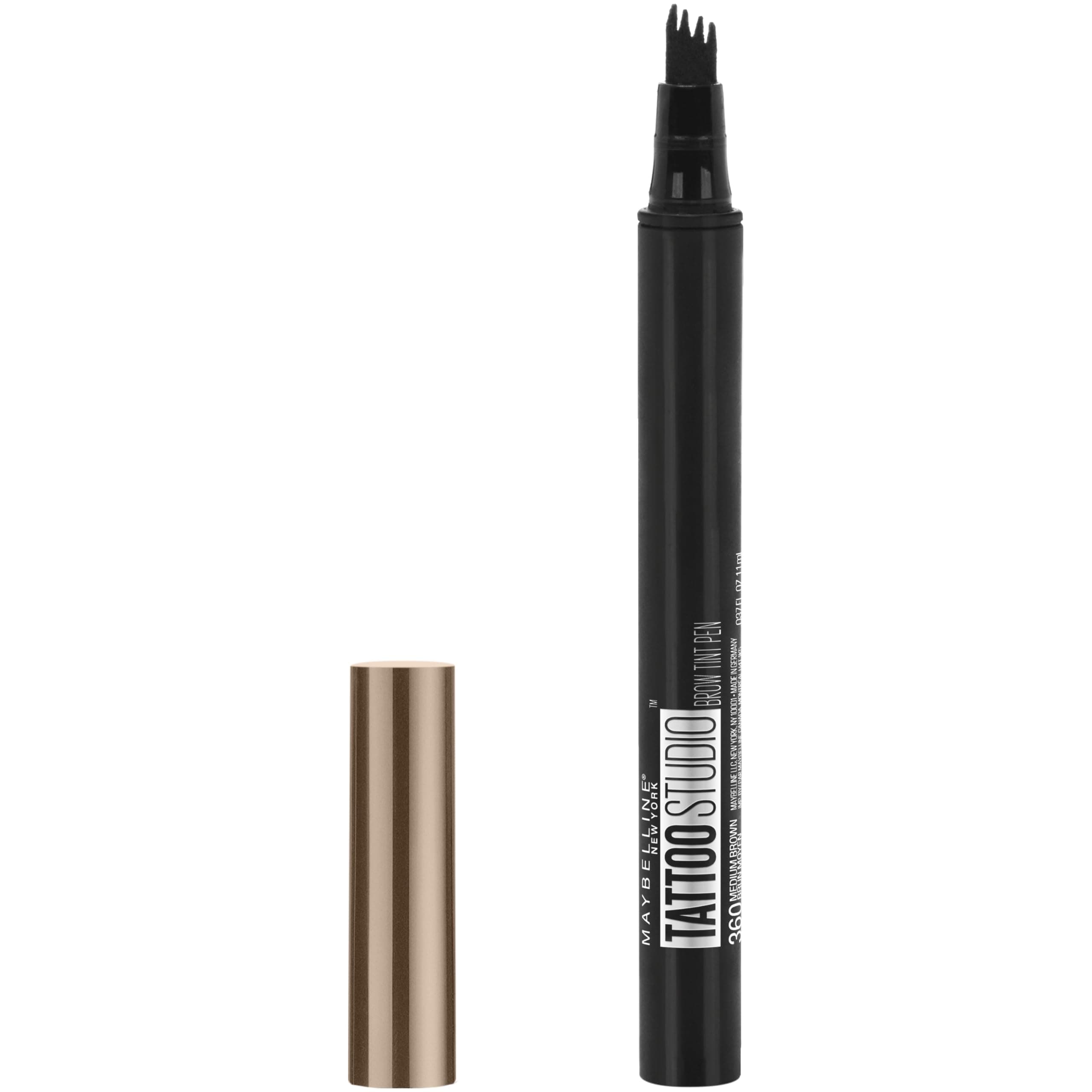 Maybelline TattooStudio Brow Tint Pen Makeup, Soft Brown, 0.037 fl. oz.