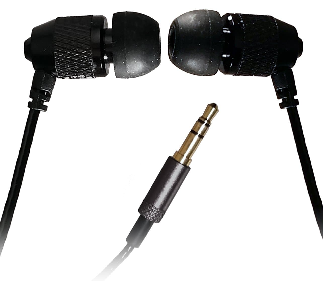 Far End Gear Short Buds - 15" Cord Stereo Earbuds with Nylon-Reinforced Cords for Clip-on Music Players