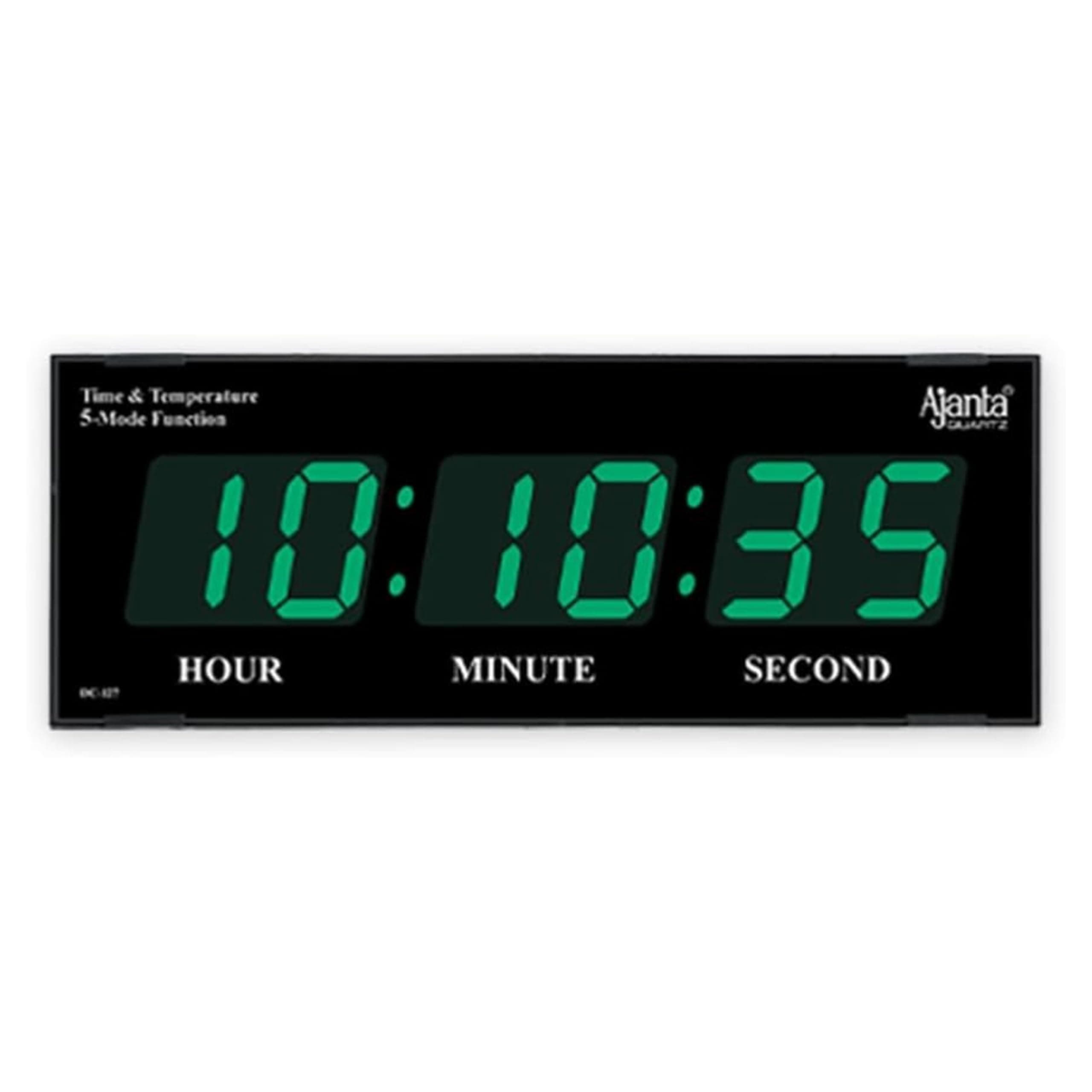 Ajanta Quartz Plastic Digital Wall Clock for Home and Office (Green Led, ‎41.9 x 20.3 x 10.2 cm Inches)