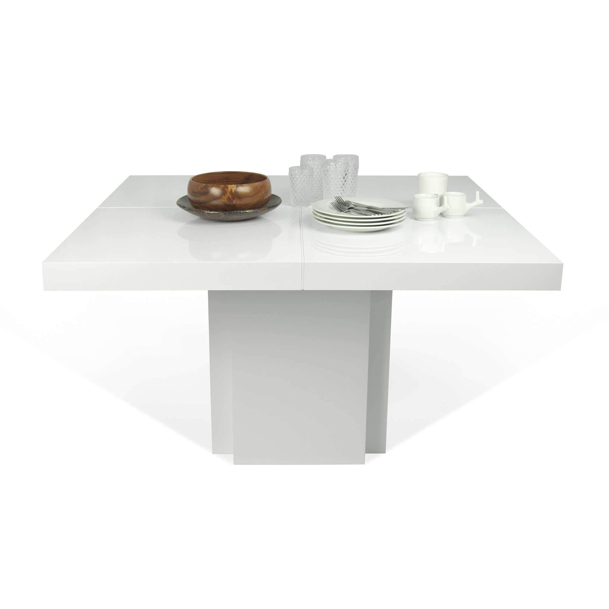 Temahome Dusk 51" Dining/Work Tables, Concrete Look/Pure Black