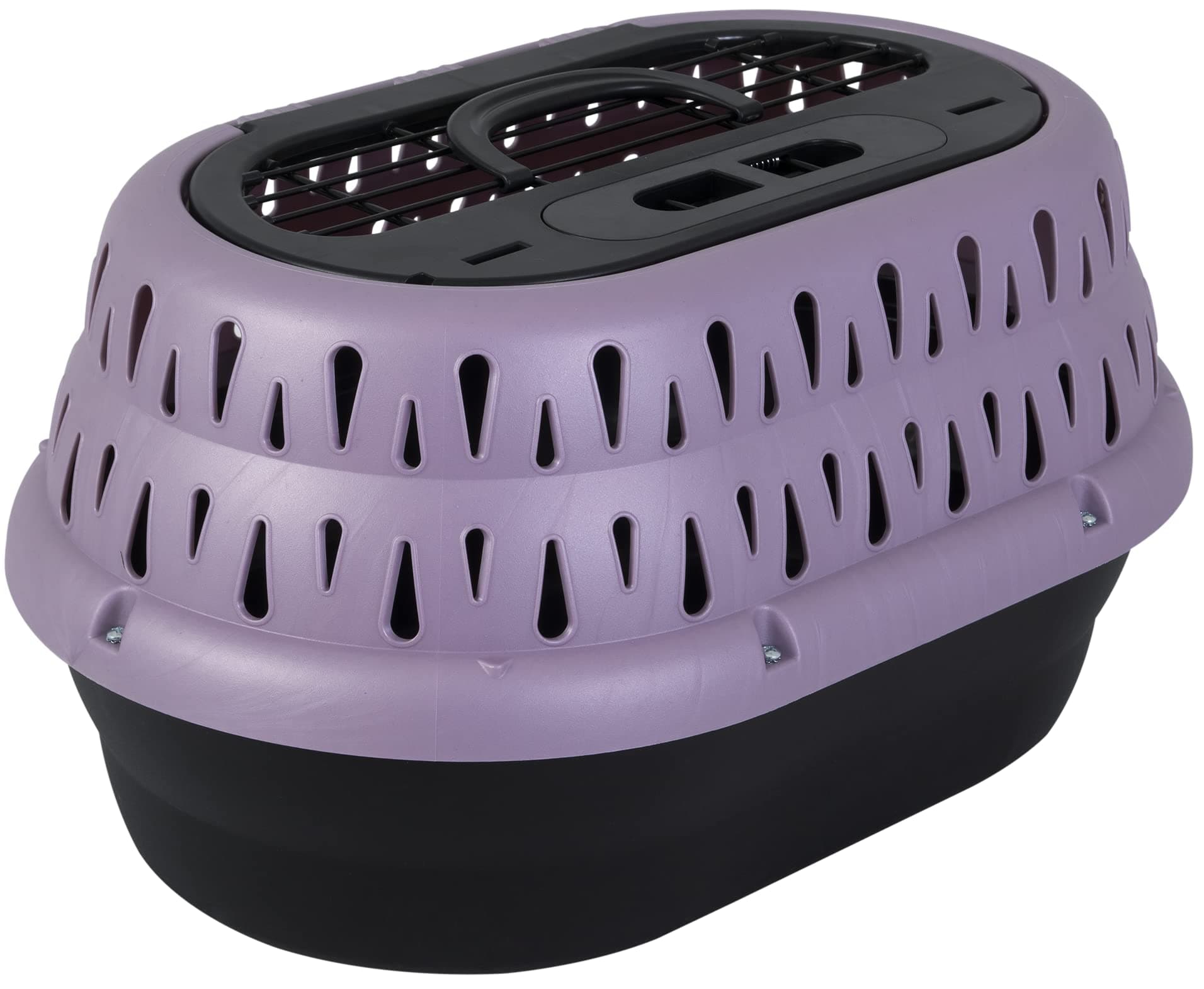 PetmateTop Load Pet Carrier for Cats, 19 Inches Long, Holds Pets Up to 10 Pounds, Purple