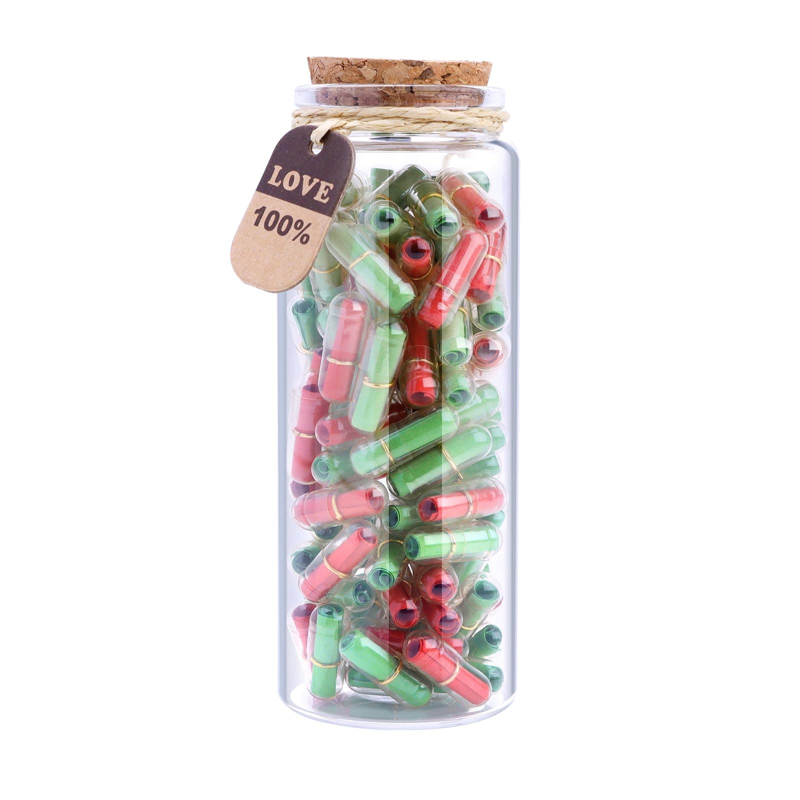 Tintnut Christmas gifts for boyfriend Birthday Cute Capsule Letter Massage in Bottles Small Card Notes Long Distance Relationship gifts Love Letters Pills Sweet Meaningful Tiny Presents for Gf