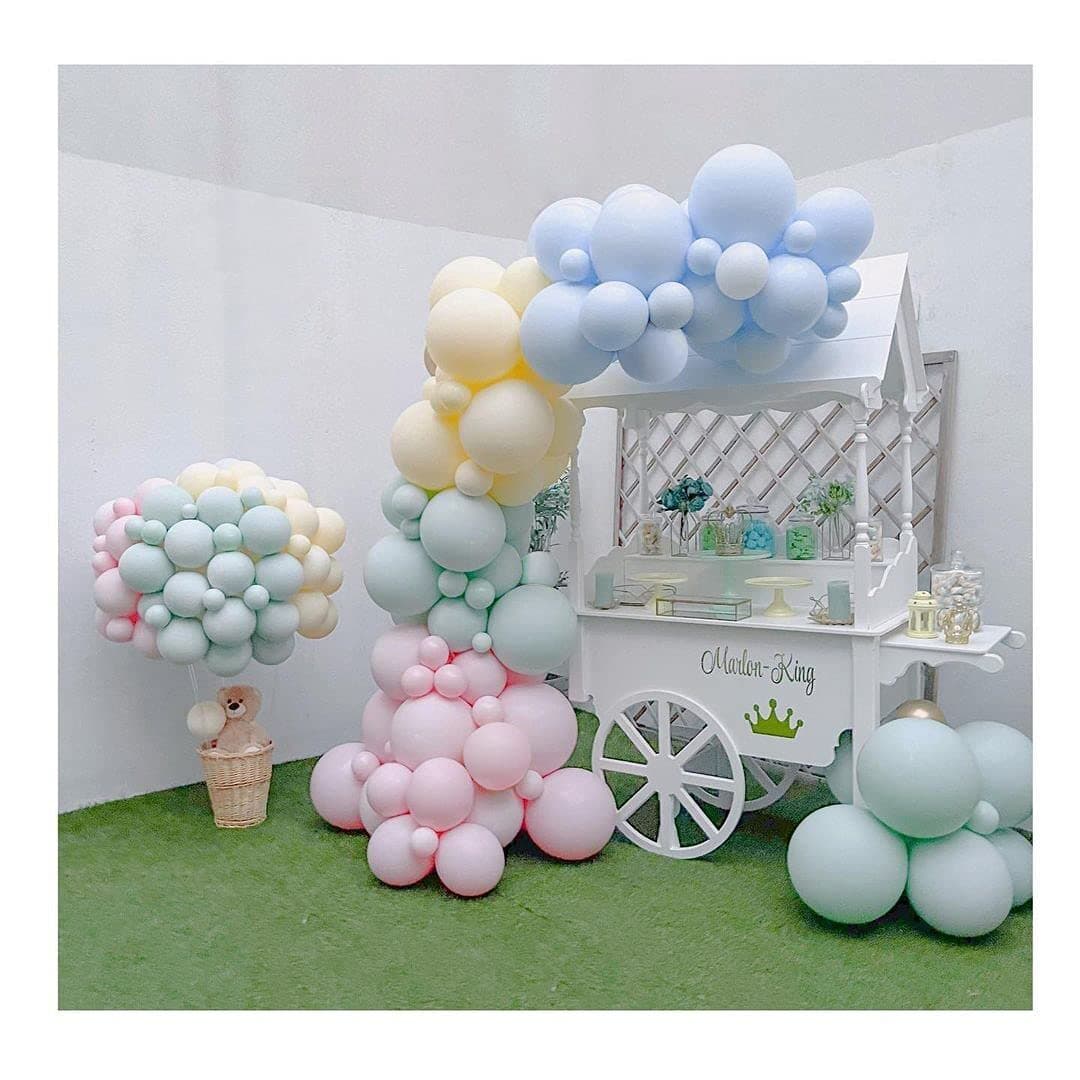 100pcs 10inch Party Pastel Balloons, Macaron Pastel Colour Latex Balloons Candy Color Balloons for Wedding Graduation Party Decoration Baby Birthday Party