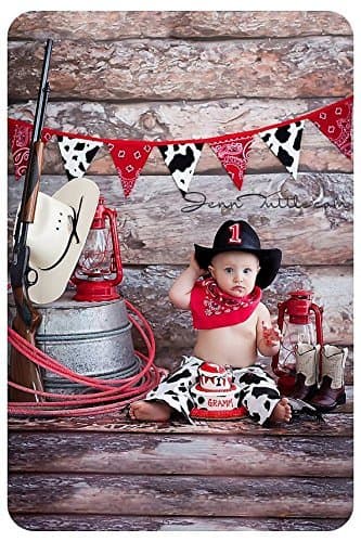 Baby Boys First Birthday Cake Smash Deluxe Cowboy Set