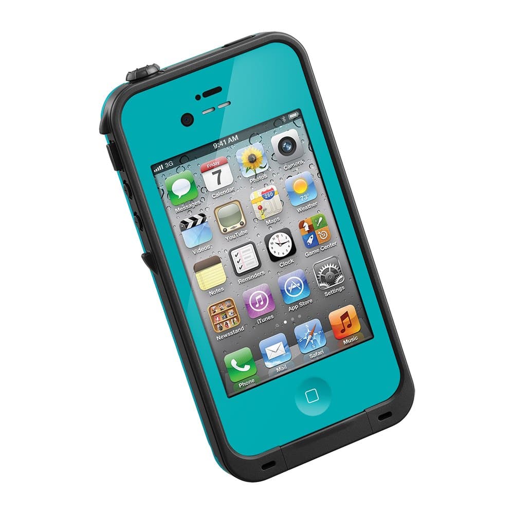 LifeProof FRĒ iPhone 4/4s Waterproof Case - Retail Packaging - TEAL/BLACK