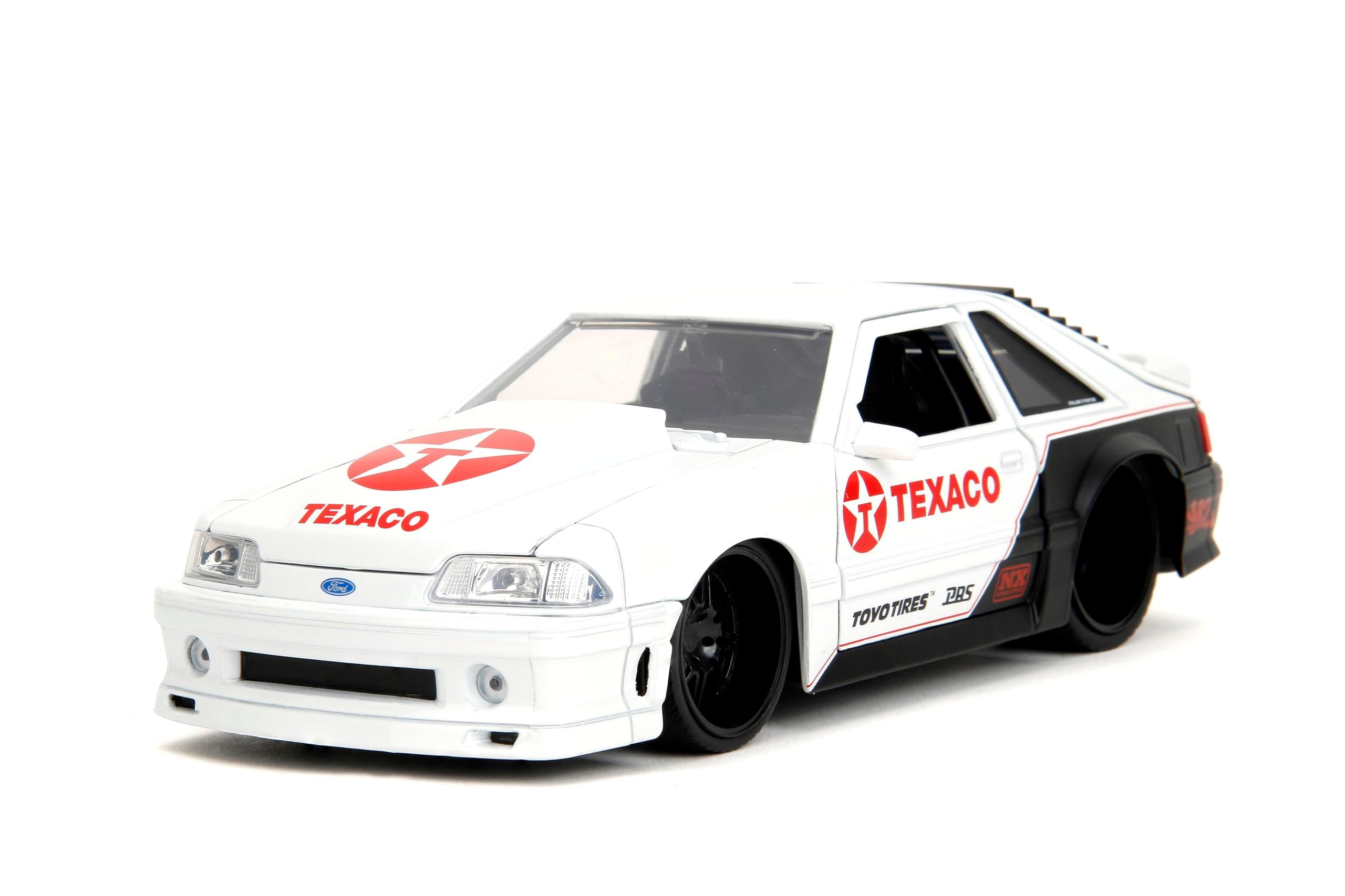 Big Time Muscle 1:24 1989 Ford Mustang GT Die-Cast Car, Toys for Kids and Adults(Texaco)
