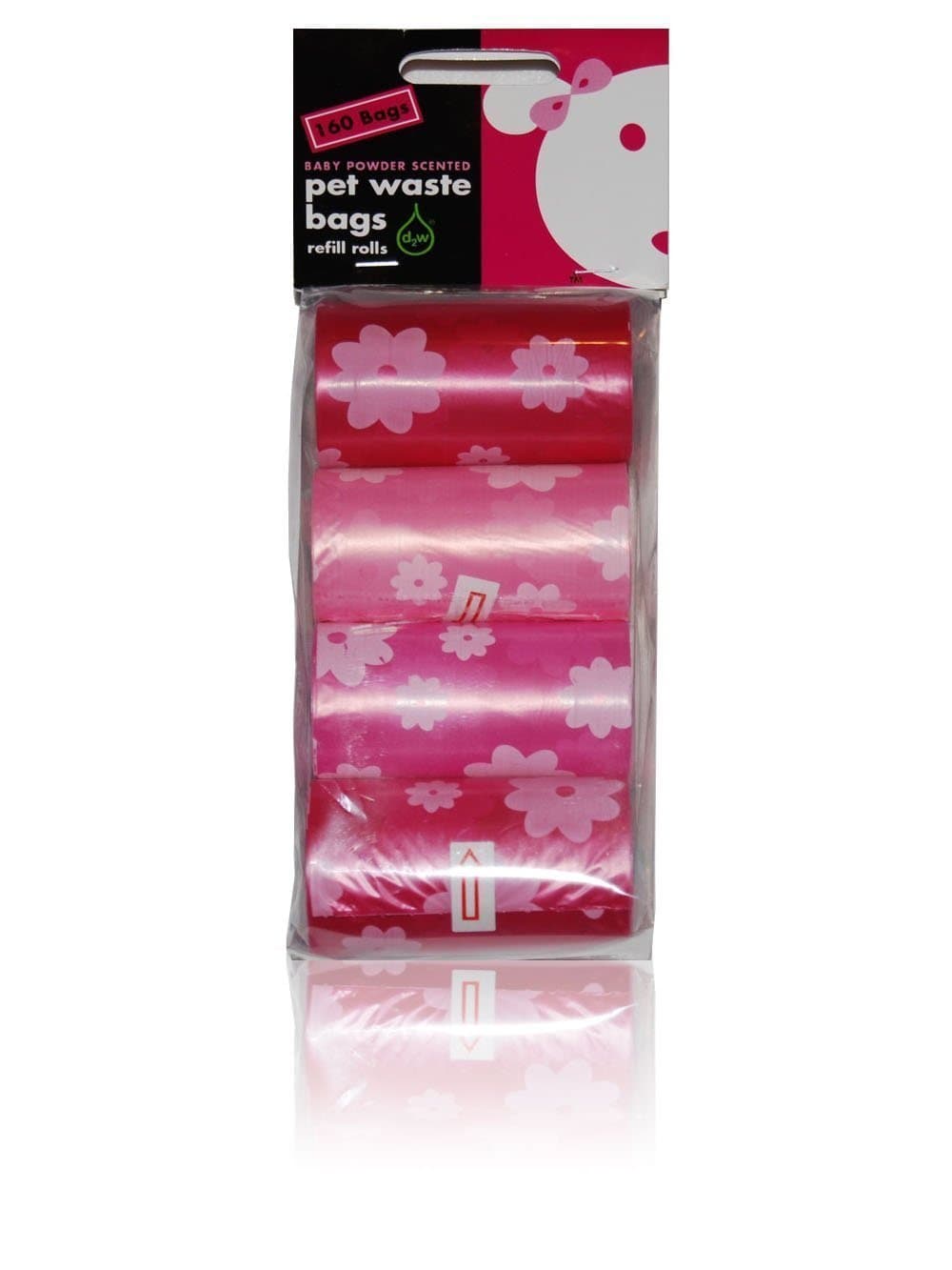 Waste Pick Up Bags - 8 Refills Rolls - 160ct PINK Bags Scented