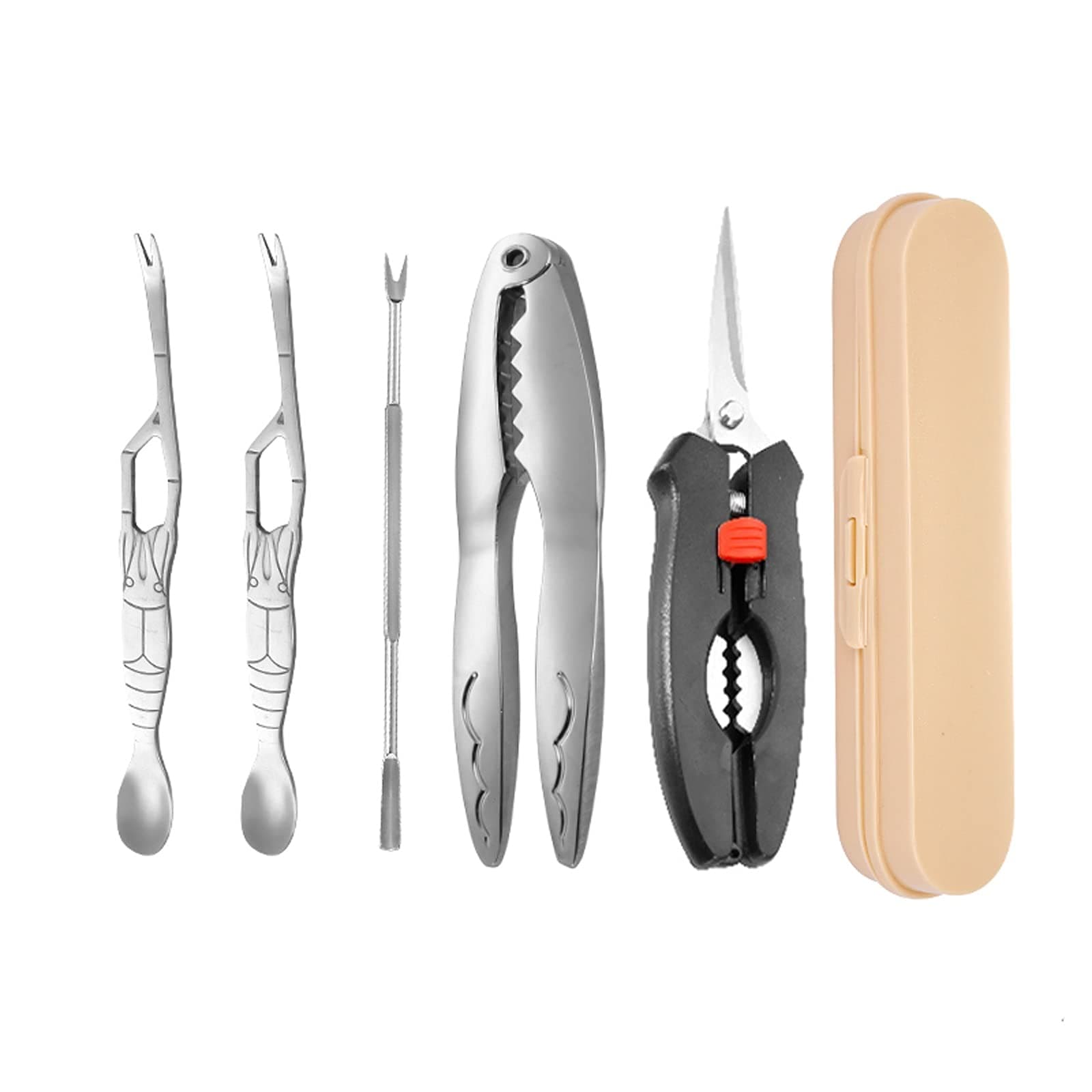Classic Seafood Tools 5-Piece Seafood Tool Kit Seafood Crackers Tools Nutcrackers Set Shellfish Crab Claw Cracker Seafood Lobster Crackers and Tools Crab Crackers