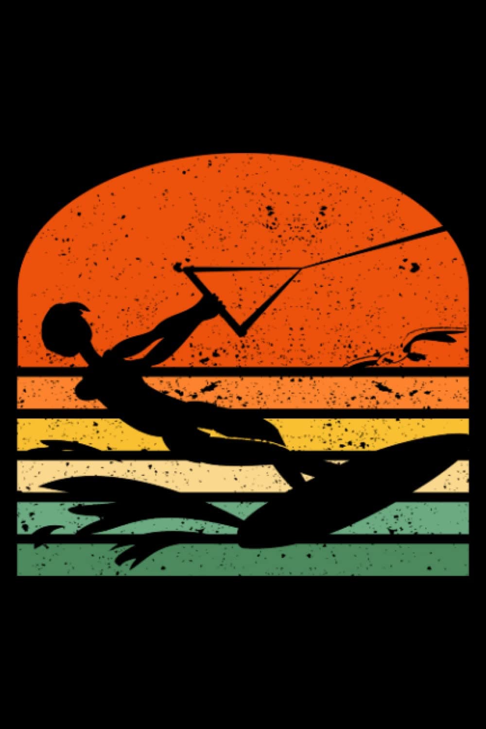 Retro Vintage Wakeboard Sunset Fan Wakeboarder Wakeboarding: Wakeboarding Wakesurfing Accessories | Dot Grid Journal, Notebook or Organizer | Notes, ... book, Scheduler, Task Checklist | 6x9 Inches